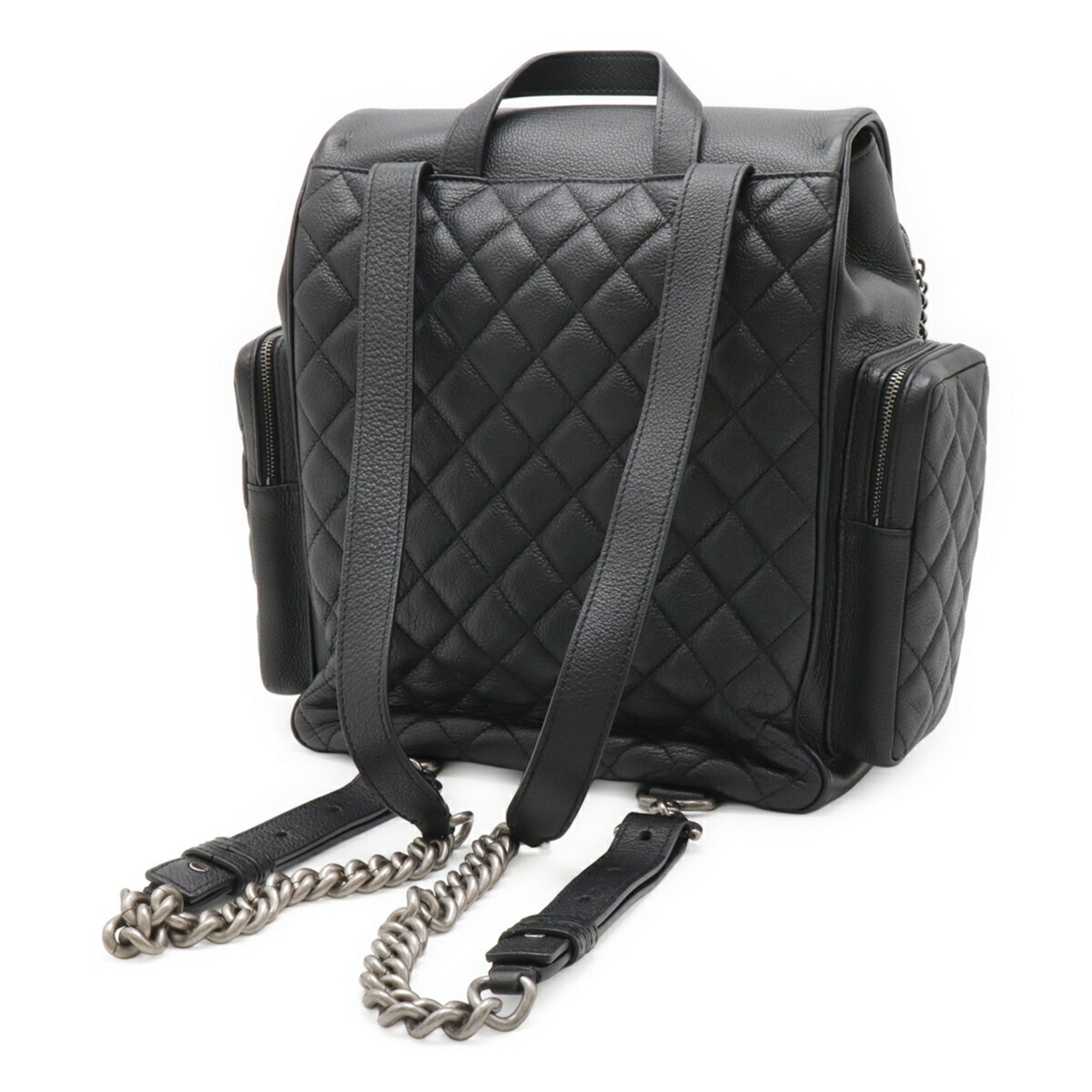 Chanel Black Leather Backpack (Pre-Owned)