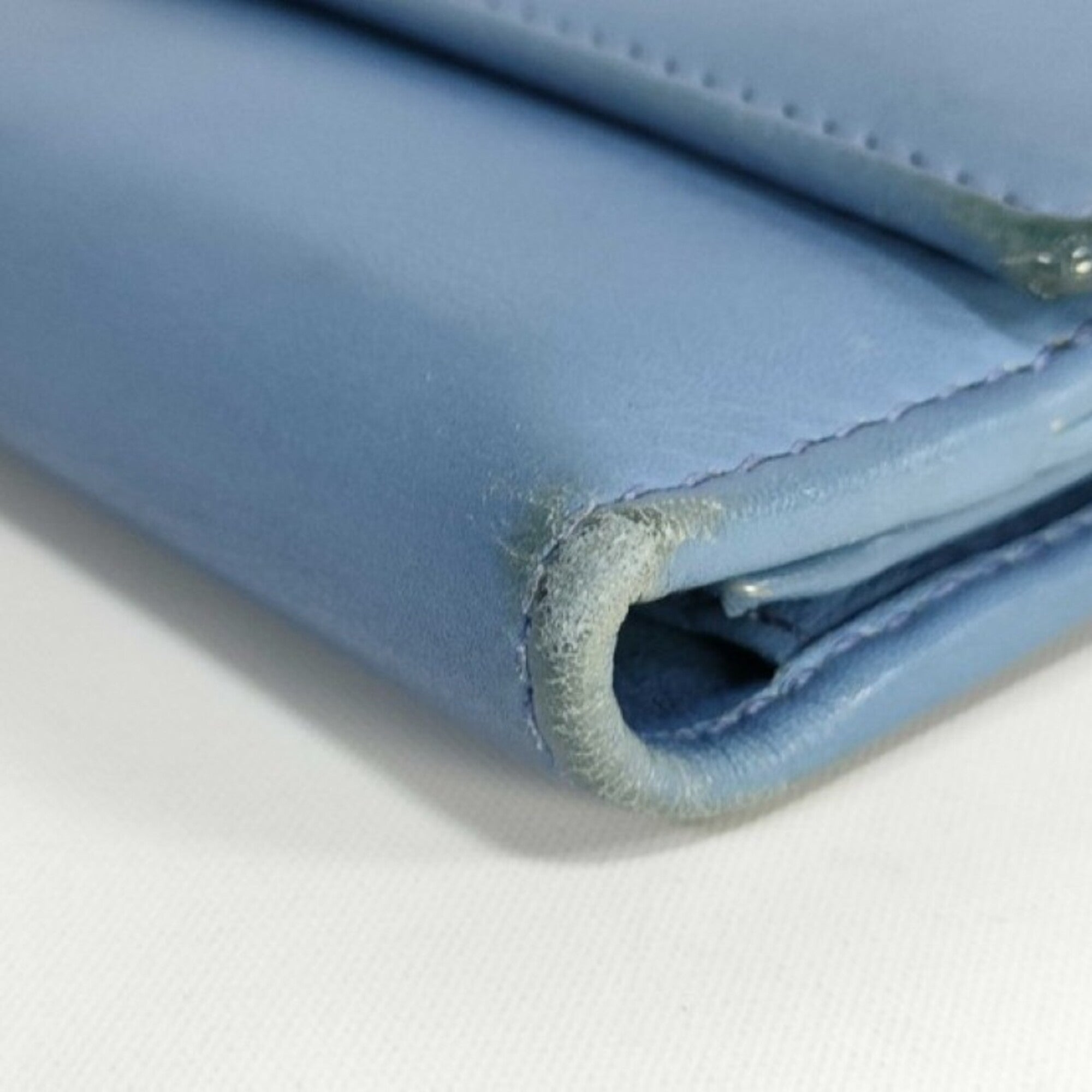 Gucci Blue Leather Long Wallet (Bi-Fold) (Pre-Owned)