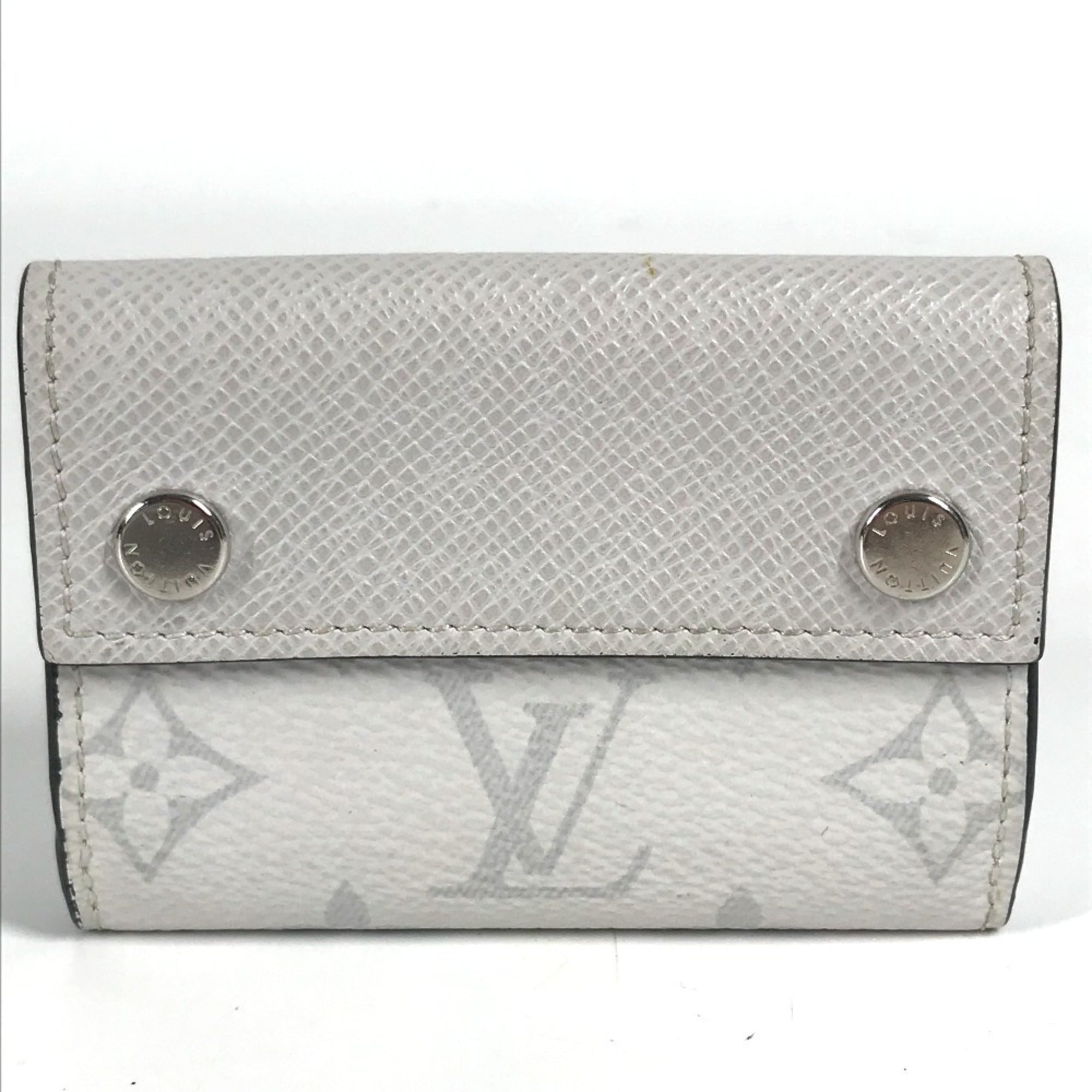 Louis Vuitton Taigarama Blanc White Taigarama Wallet (Tri-Fold) (Pre-Owned)