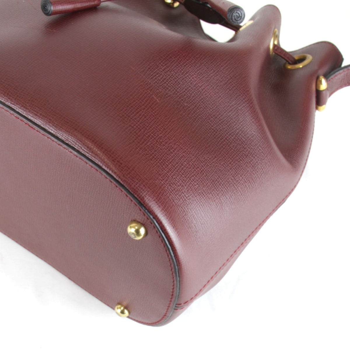 Cartier Red Color Leather Shoulder Bag (Pre-Owned)