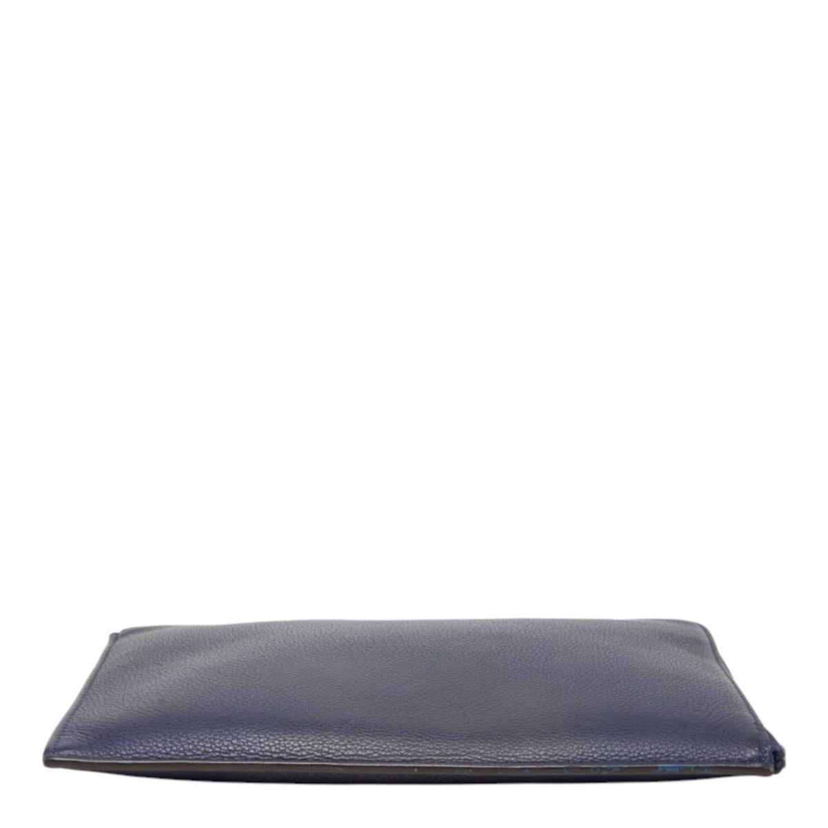 Louis Vuitton Navy Leather Clutch Bag Pouch (Pre-Owned)