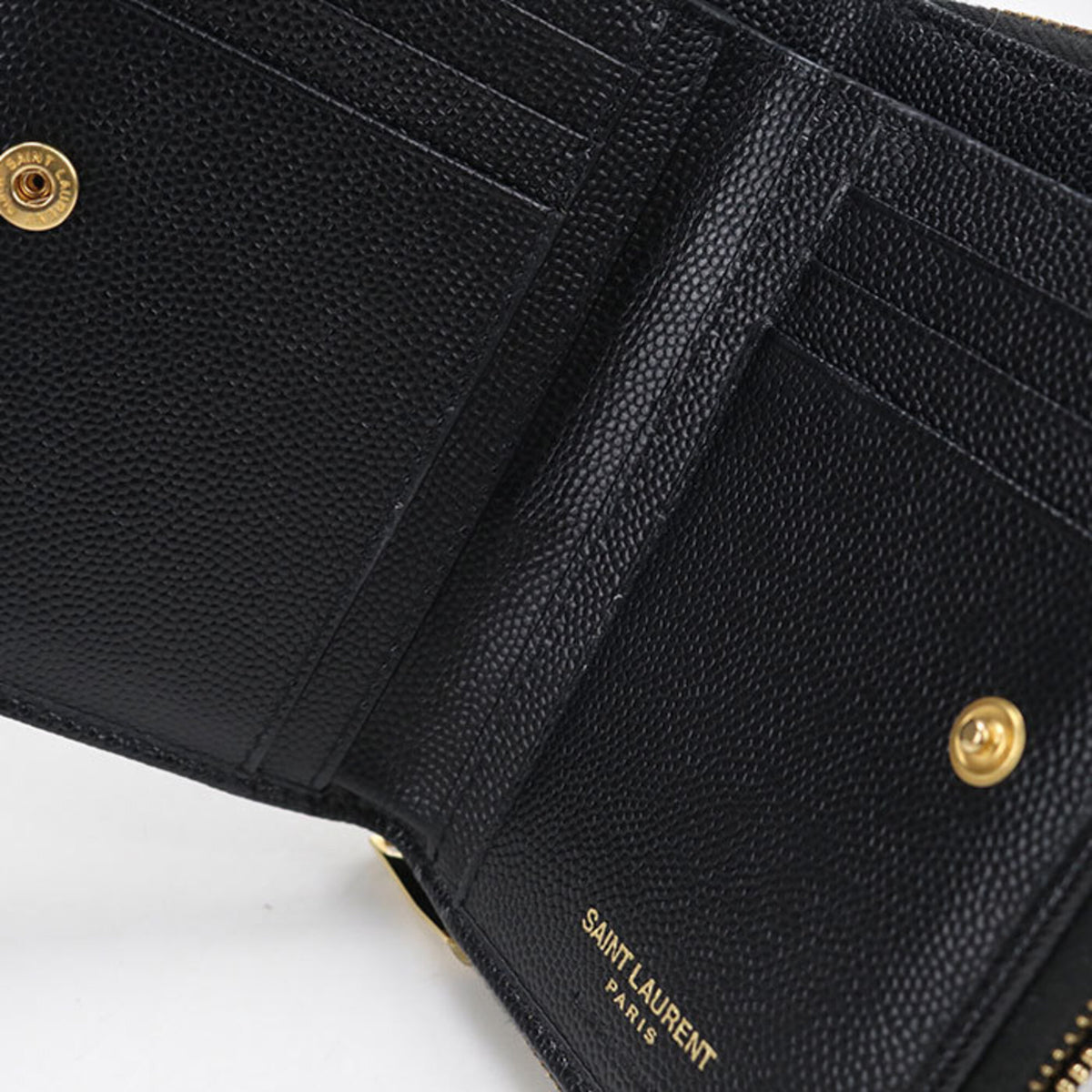 Saint Laurent Black Leather Wallet (Bi-Fold) (Pre-Owned)