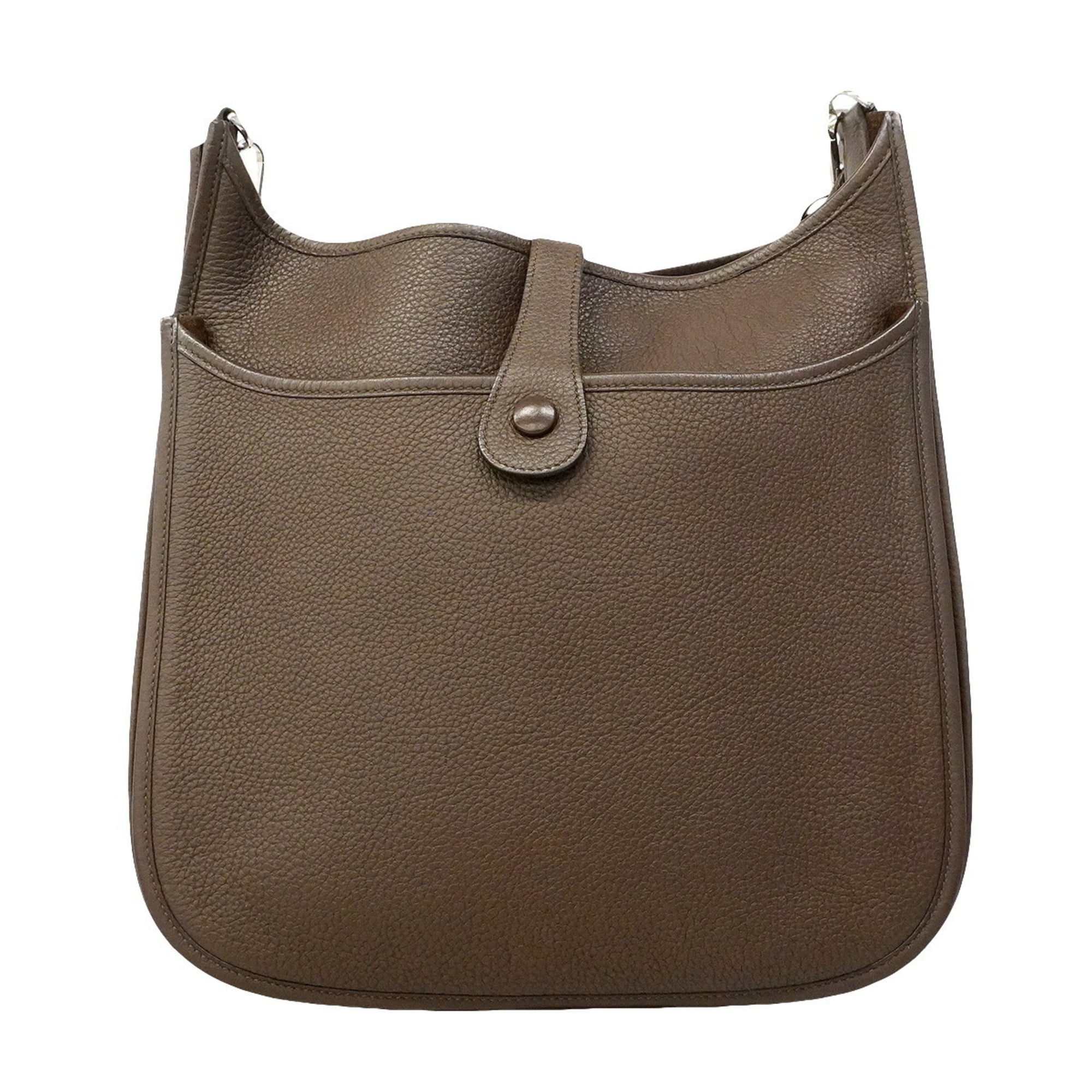 Hermes Havane Taurillon Clemence Leather Shoulder Bag (Pre-Owned)