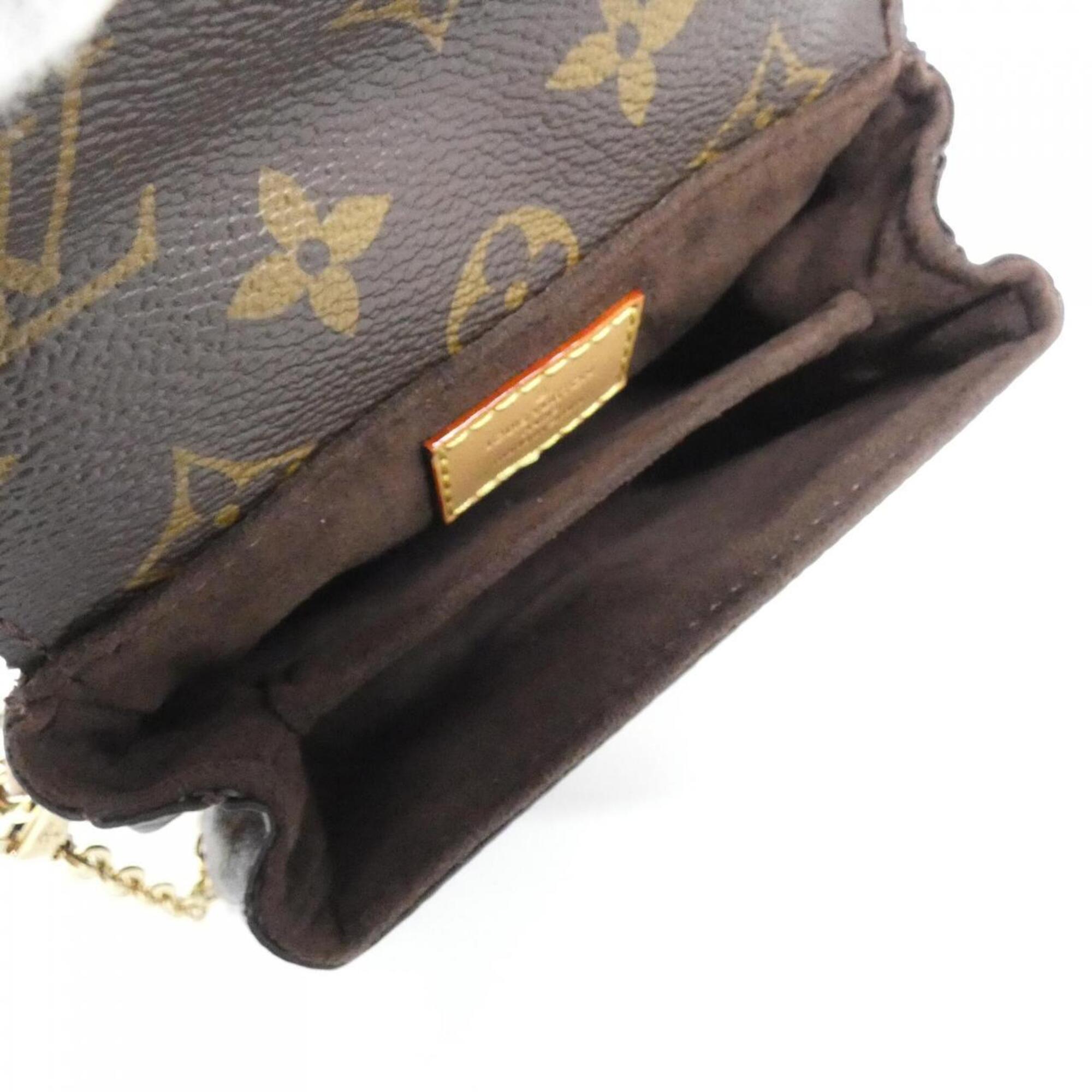 Louis Vuitton Marron Coated Canvas Shoulder Bag (Pre-Owned)