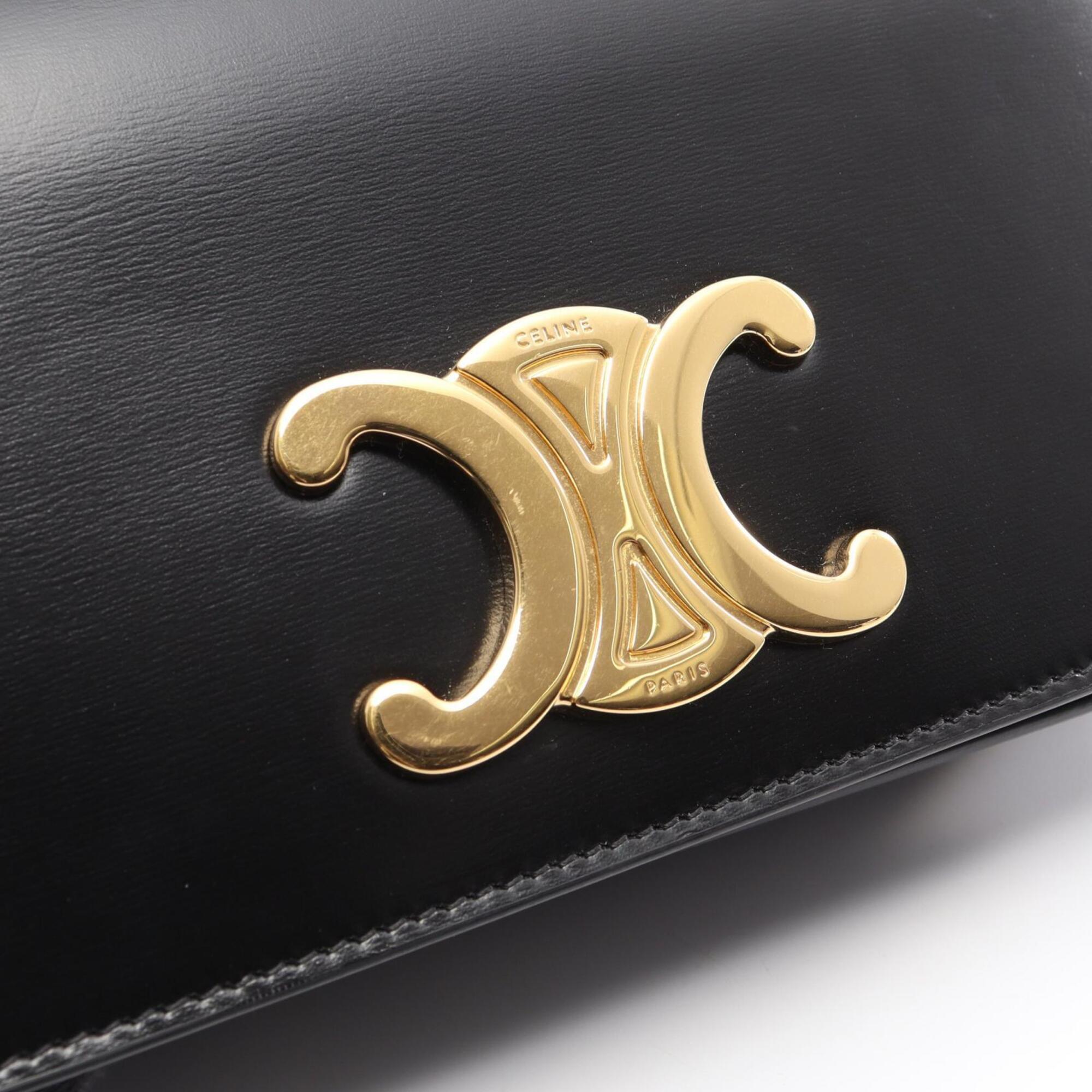 Celine Black Leather Handbag Pochette (Pre-Owned)