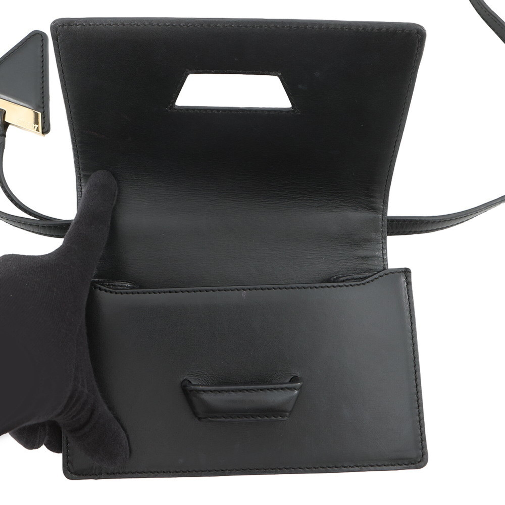 Loewe Barcelona Black Leather Handbag Shoulder Bag (Pre-Owned)