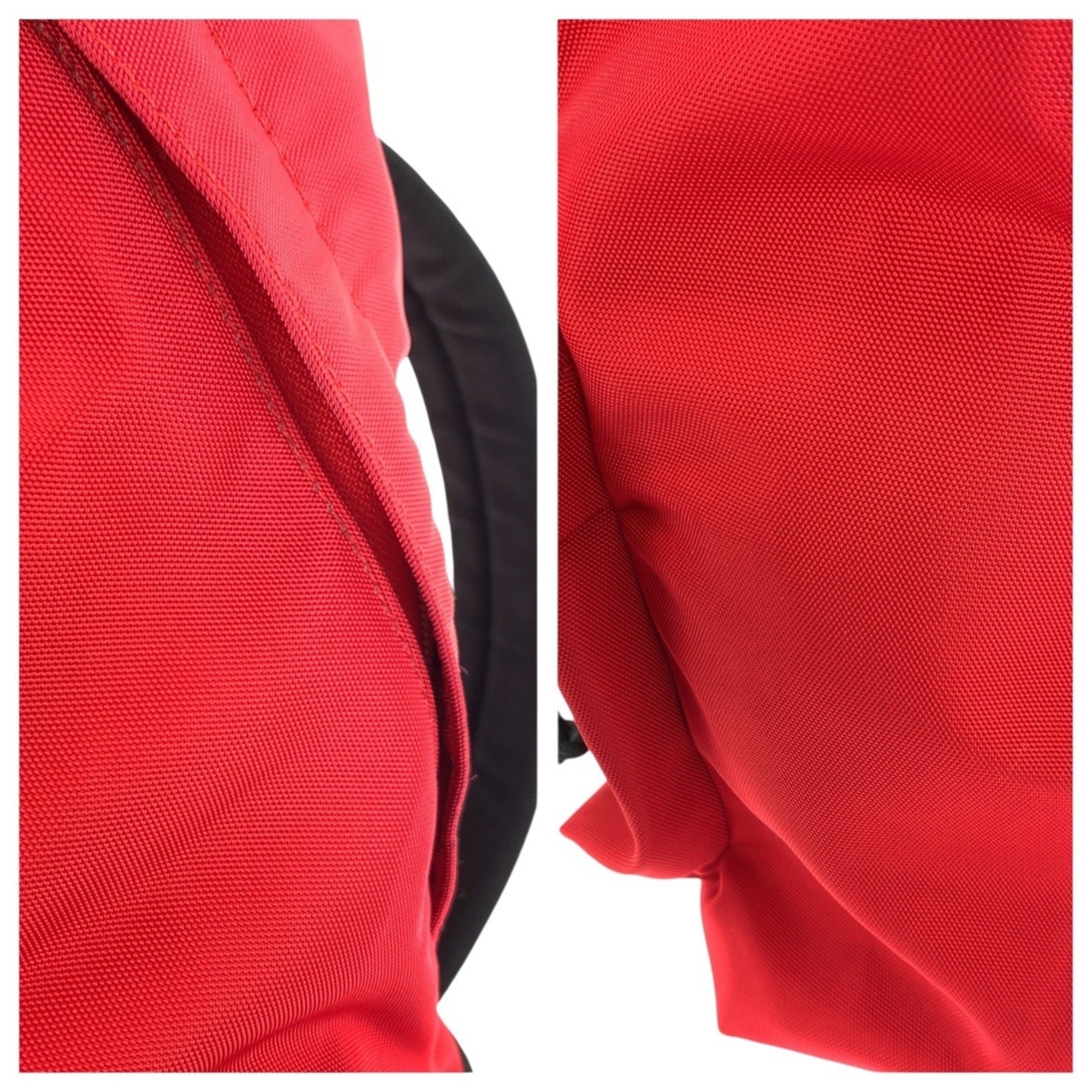 Balenciaga Black Red Color Canvas Backpack (Pre-Owned)