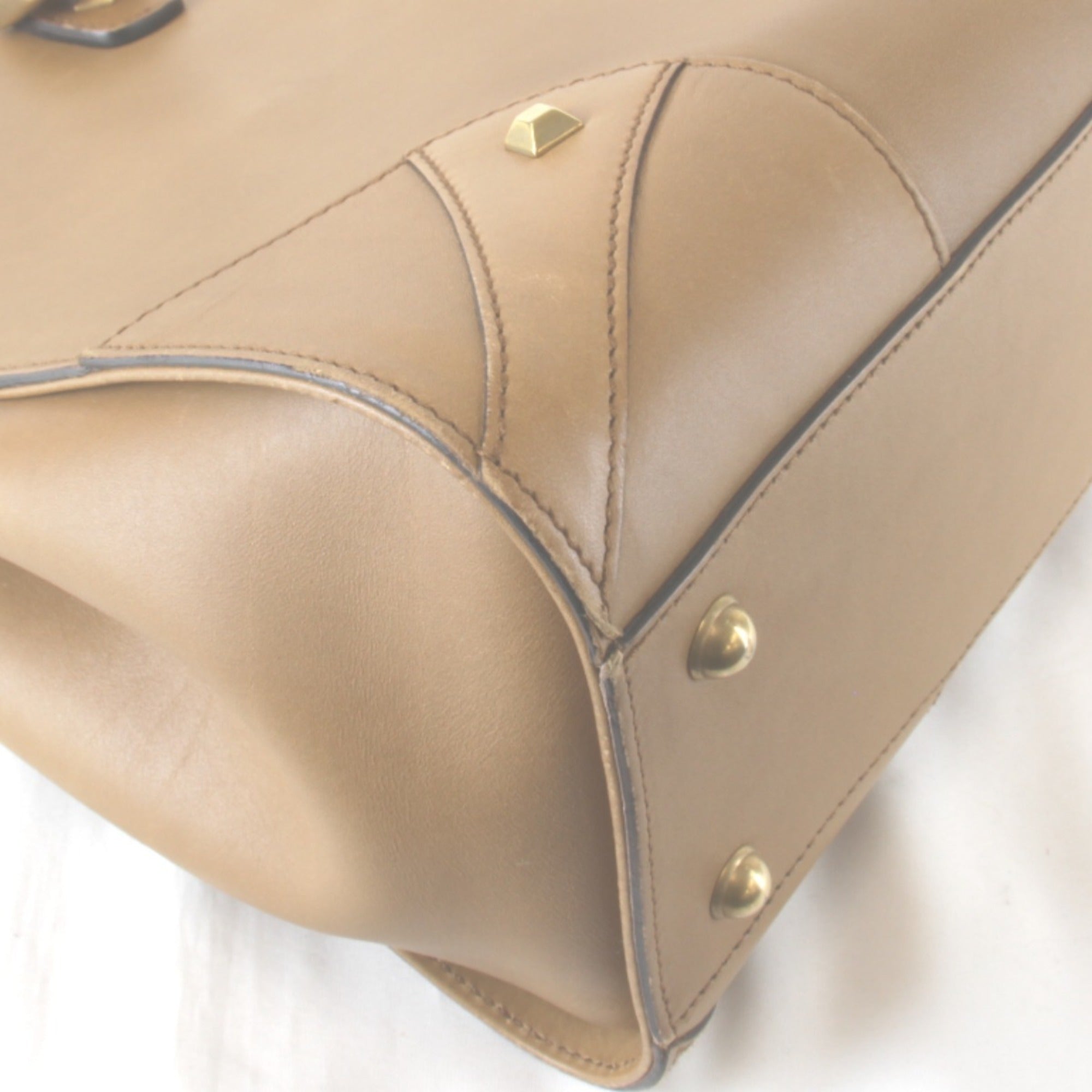 Gucci Camel Leather Tote Bag (Pre-Owned)