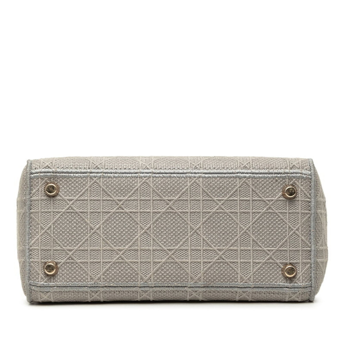 Christian Dior Gray Canvas Handbag Shoulder Bag (Pre-Owned)
