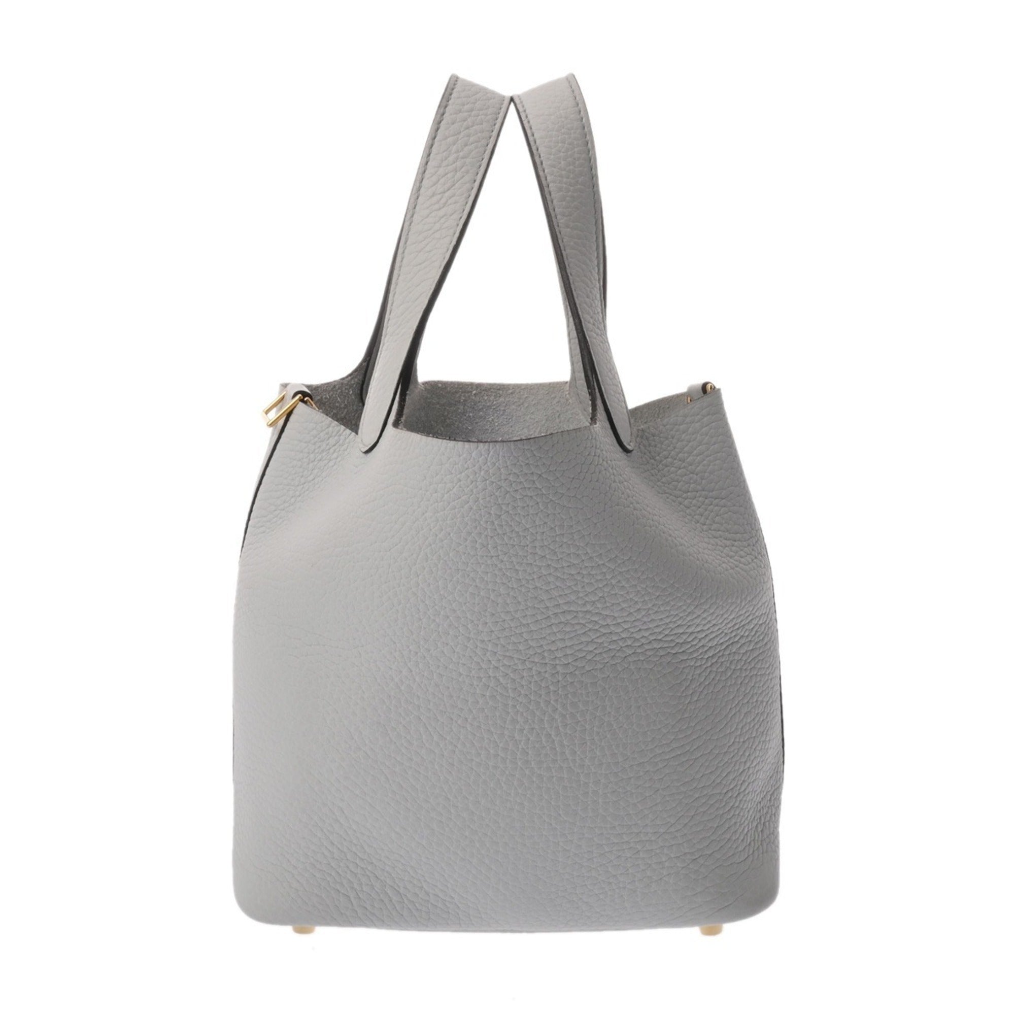 Hermes Blue Taurillon Clemence Leather Handbag (Pre-Owned)