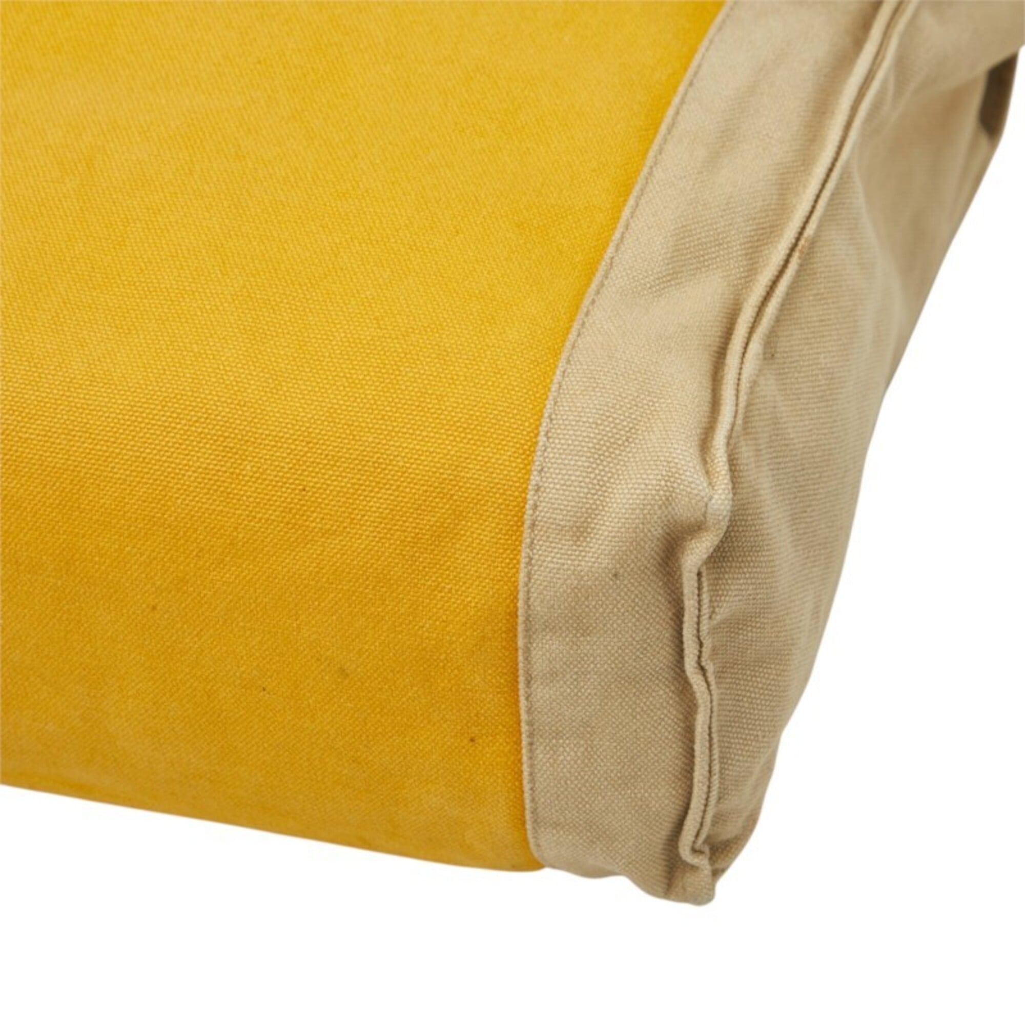 Hermes Beige Yellow Canvas Clutch Bag (Pre-Owned)