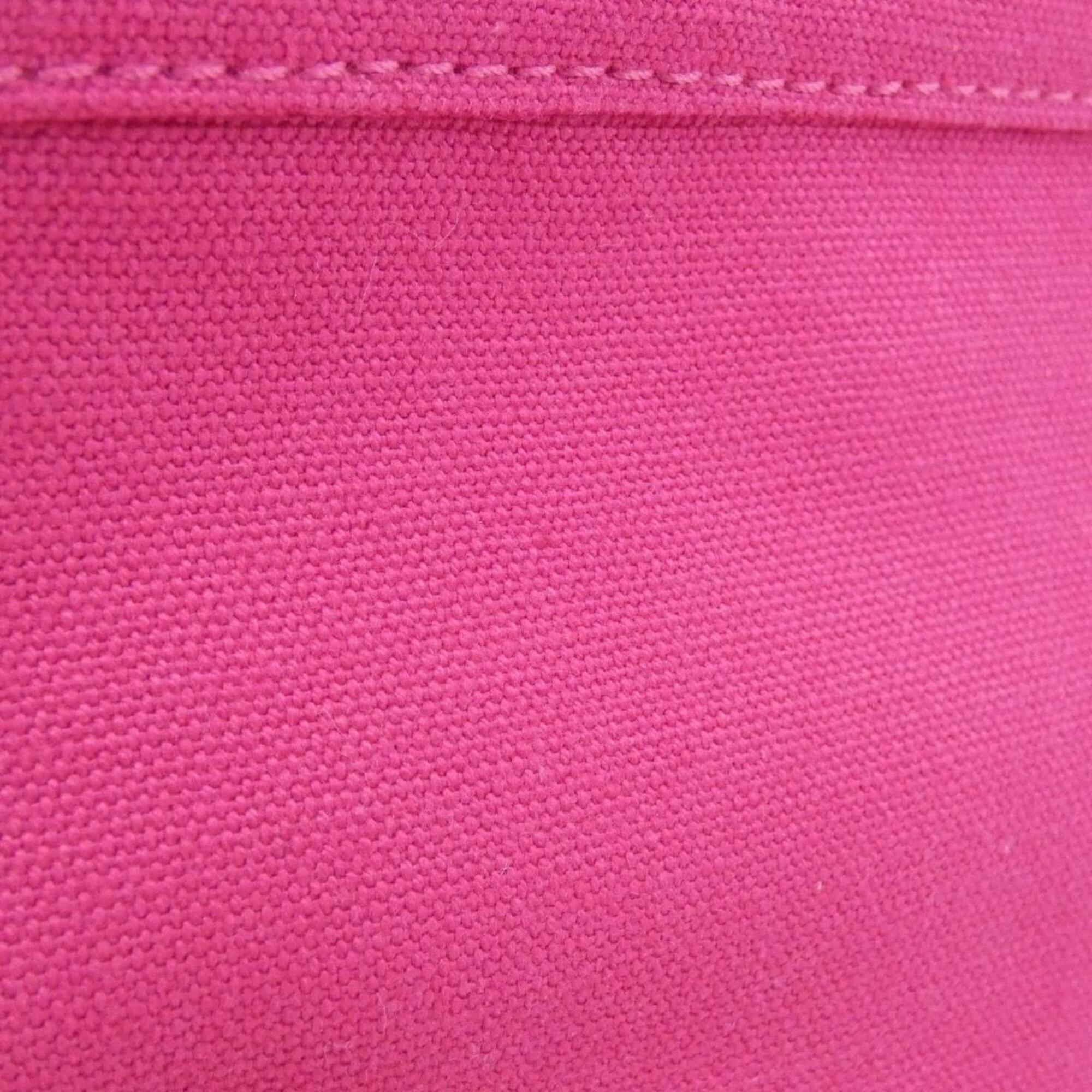 Hermes Bolide Fuchsia Canvas Handbag (Pre-Owned)