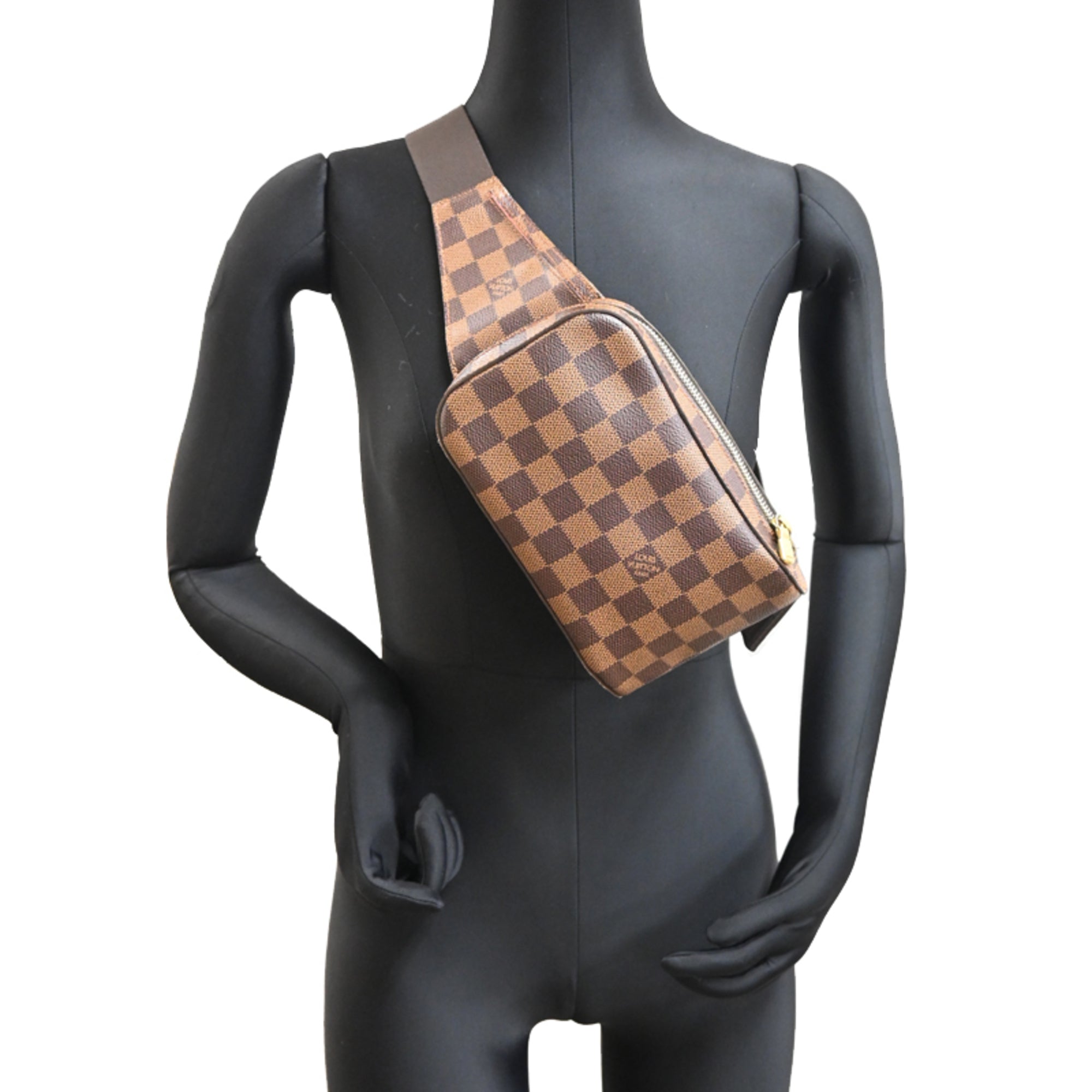 Louis Vuitton Brown Damier Canvas Sling Bag (Pre-Owned)