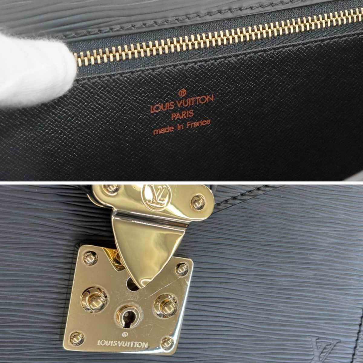 Louis Vuitton Noir Epi Leather Clutch Bag Pochette (Pre-Owned)
