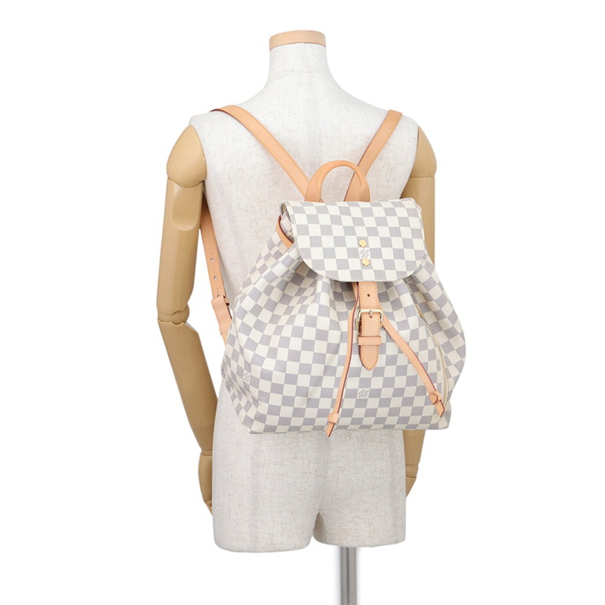 Louis Vuitton Beige Damier Azur Handbag (Pre-Owned)