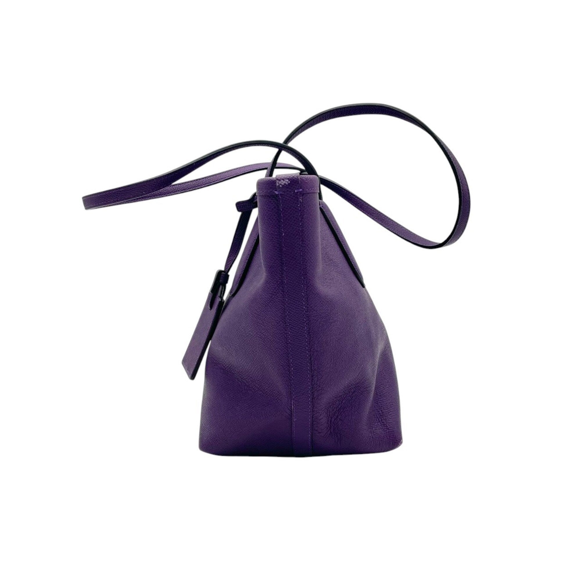 Coach Purple Leather Handbag Tote Bag (Pre-Owned)