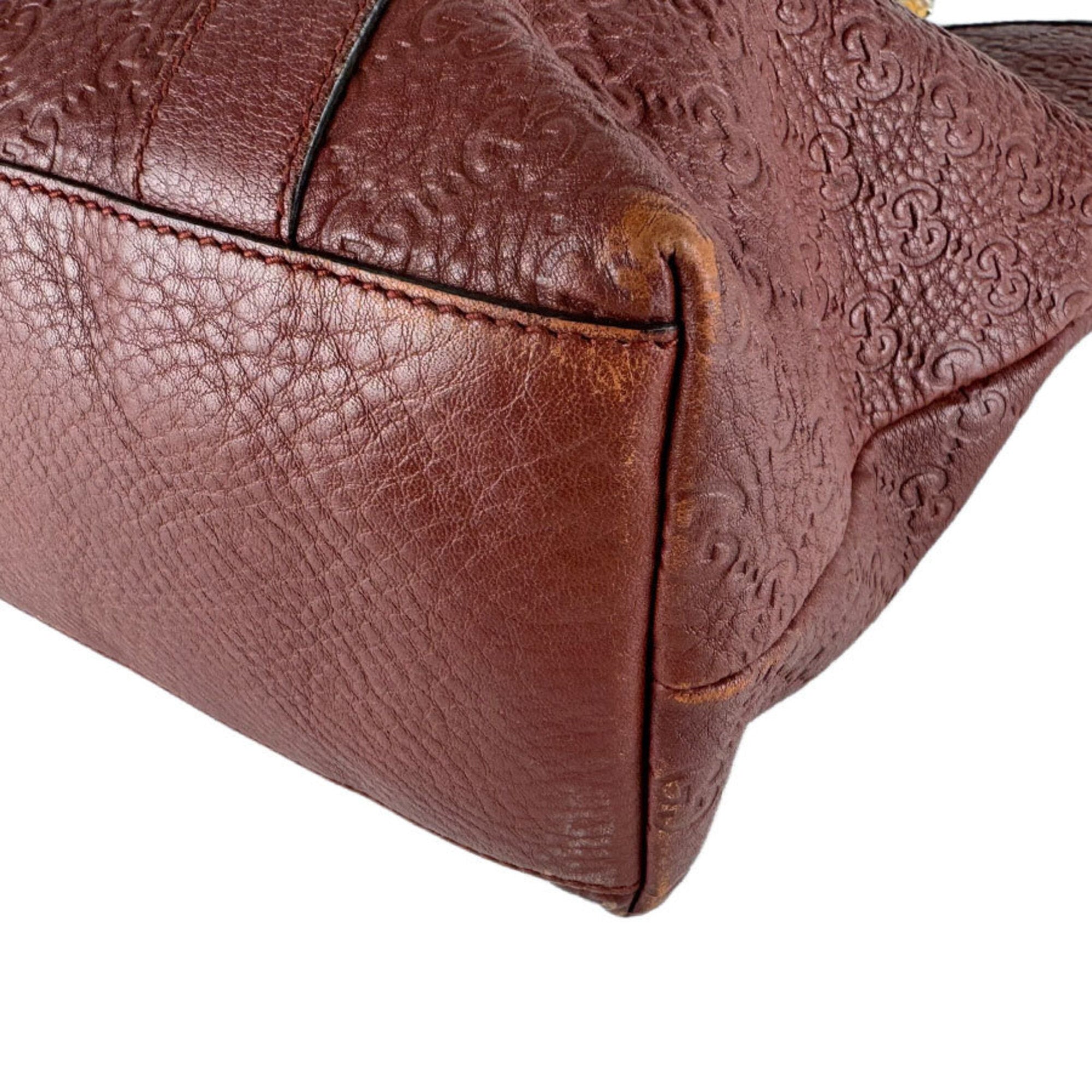 Gucci Brown Leather Tote Bag (Pre-Owned)