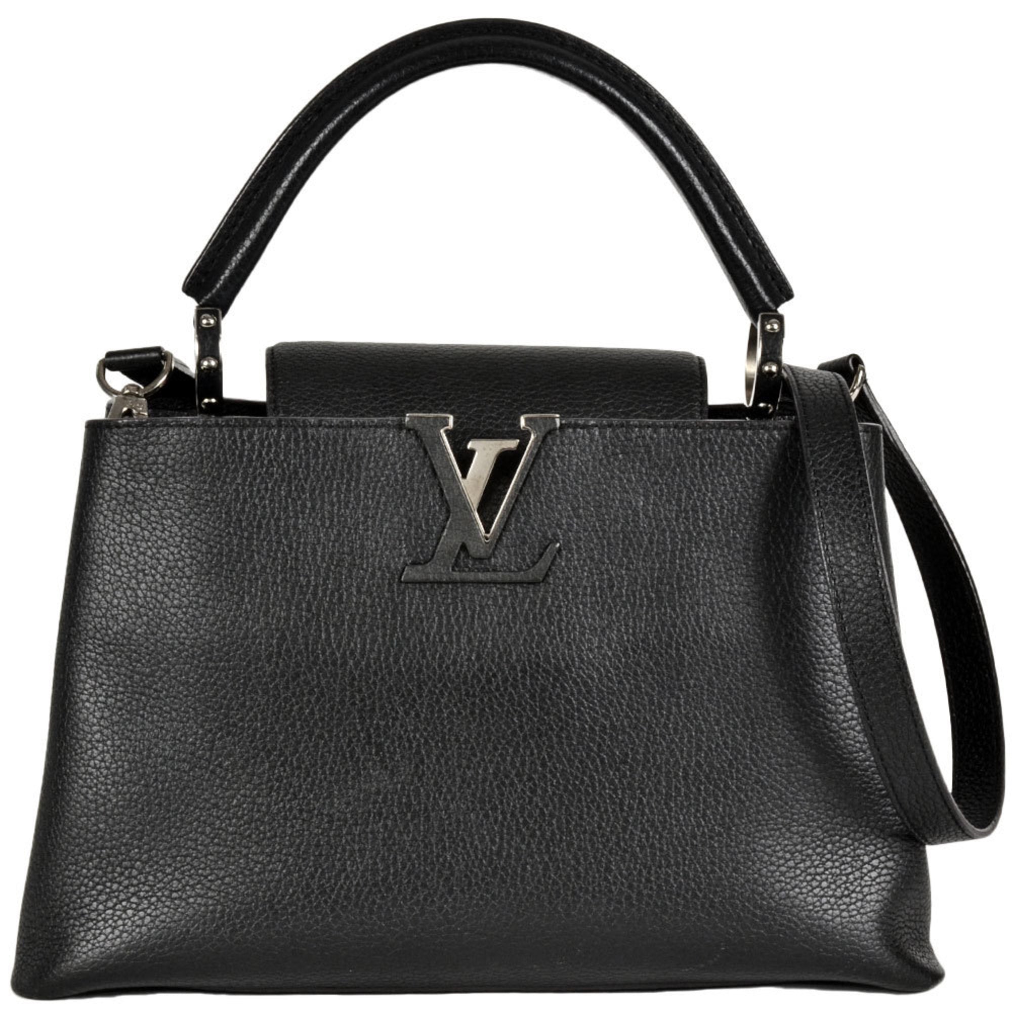 Louis Vuitton Black Noir Leather Handbag (Pre-Owned)