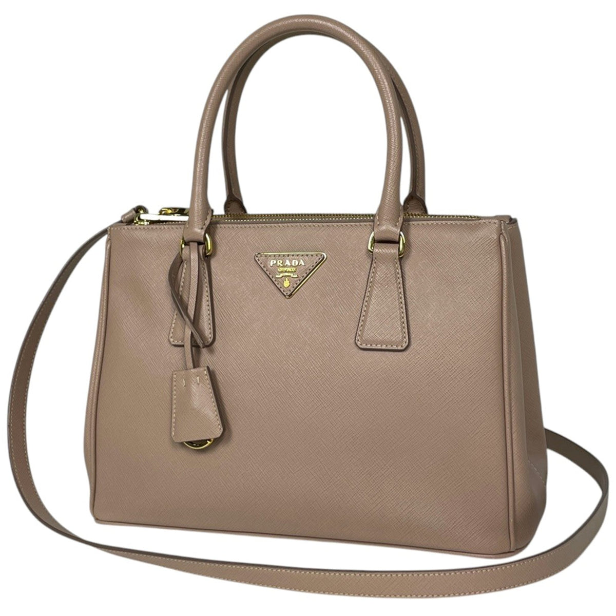 Prada Beige Leather Handbag (Pre-Owned)