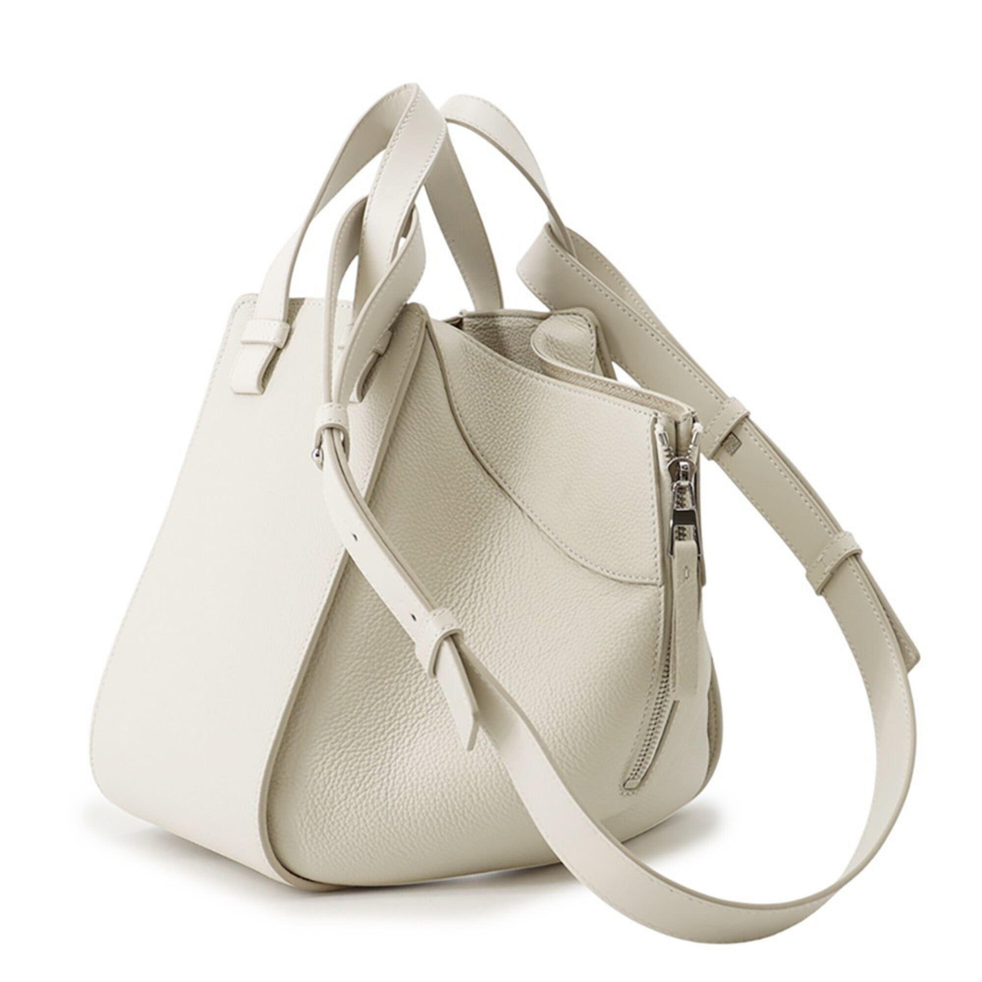 Loewe Hammock White Leather Handbag Shoulder Bag (Pre-Owned)