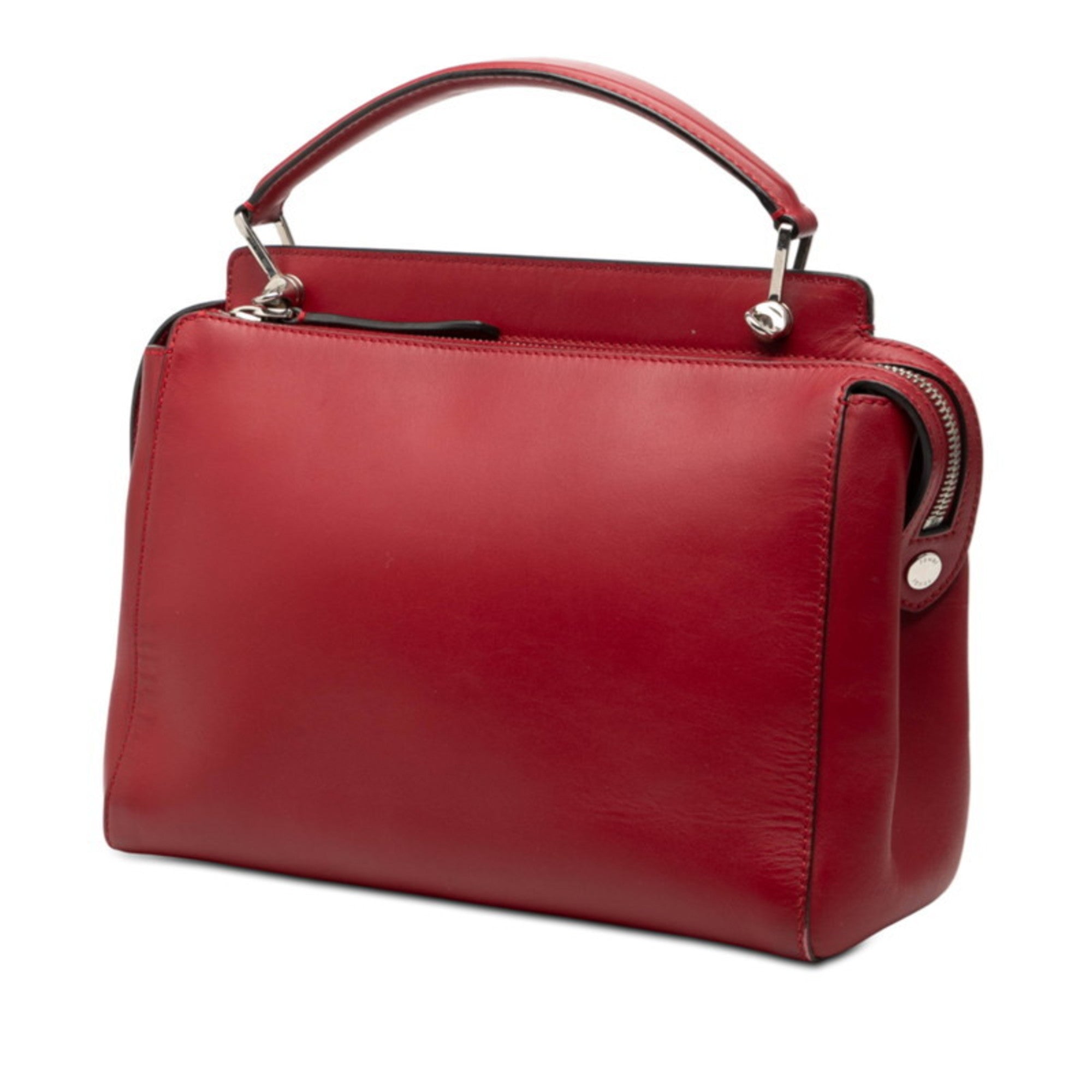 Fendi Red Color Leather Handbag Pouch Shoulder Bag (Pre-Owned)