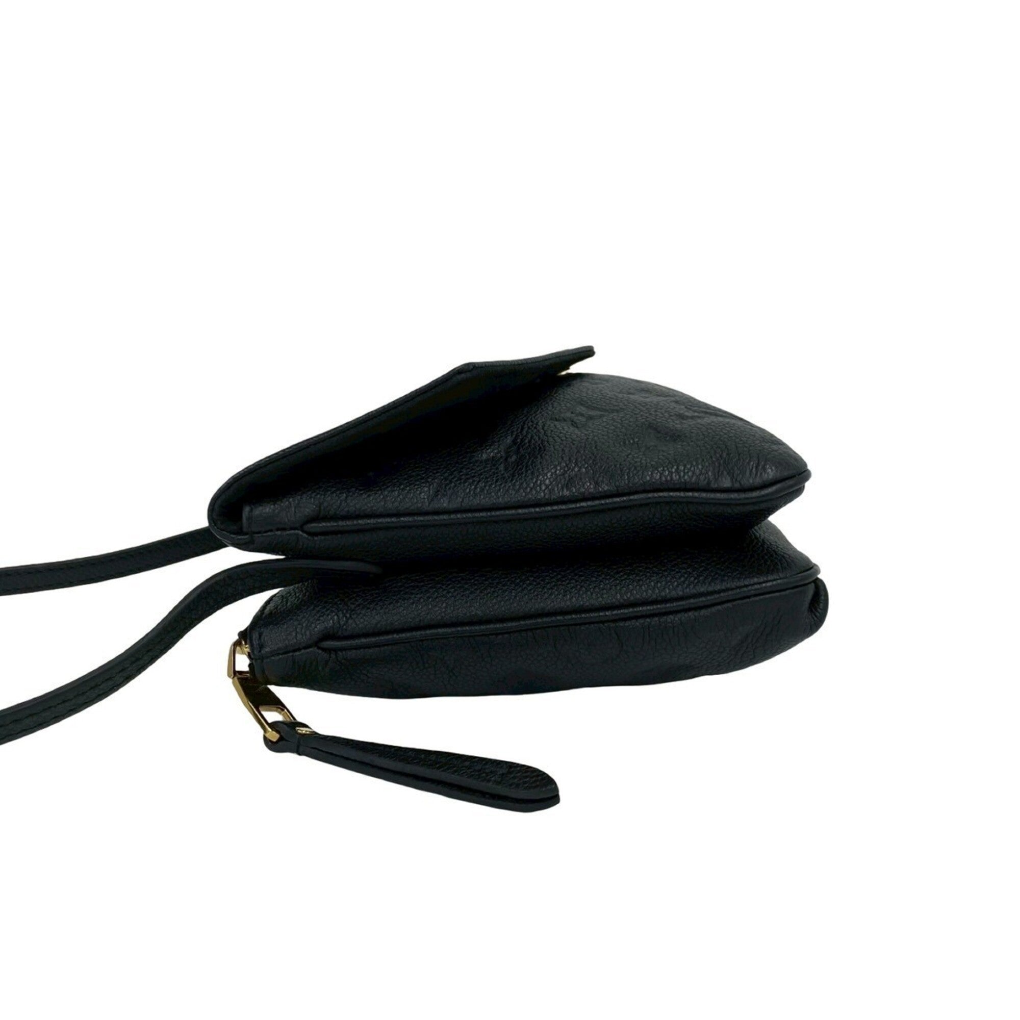 Louis Vuitton Black Leather Shoulder Bag (Pre-Owned)