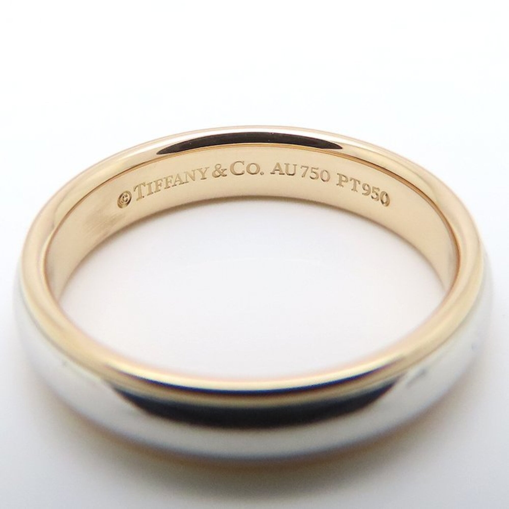 Tiffany Pink Gold (18K) Platinum 950 Band Ring (Pre-Owned)