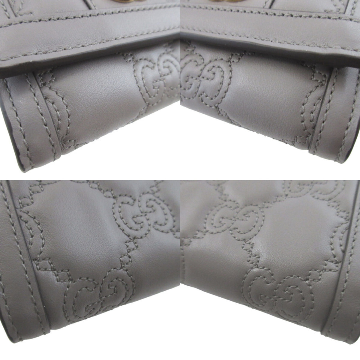 Gucci Gray Leather Wallet (Bi-Fold) (Pre-Owned)