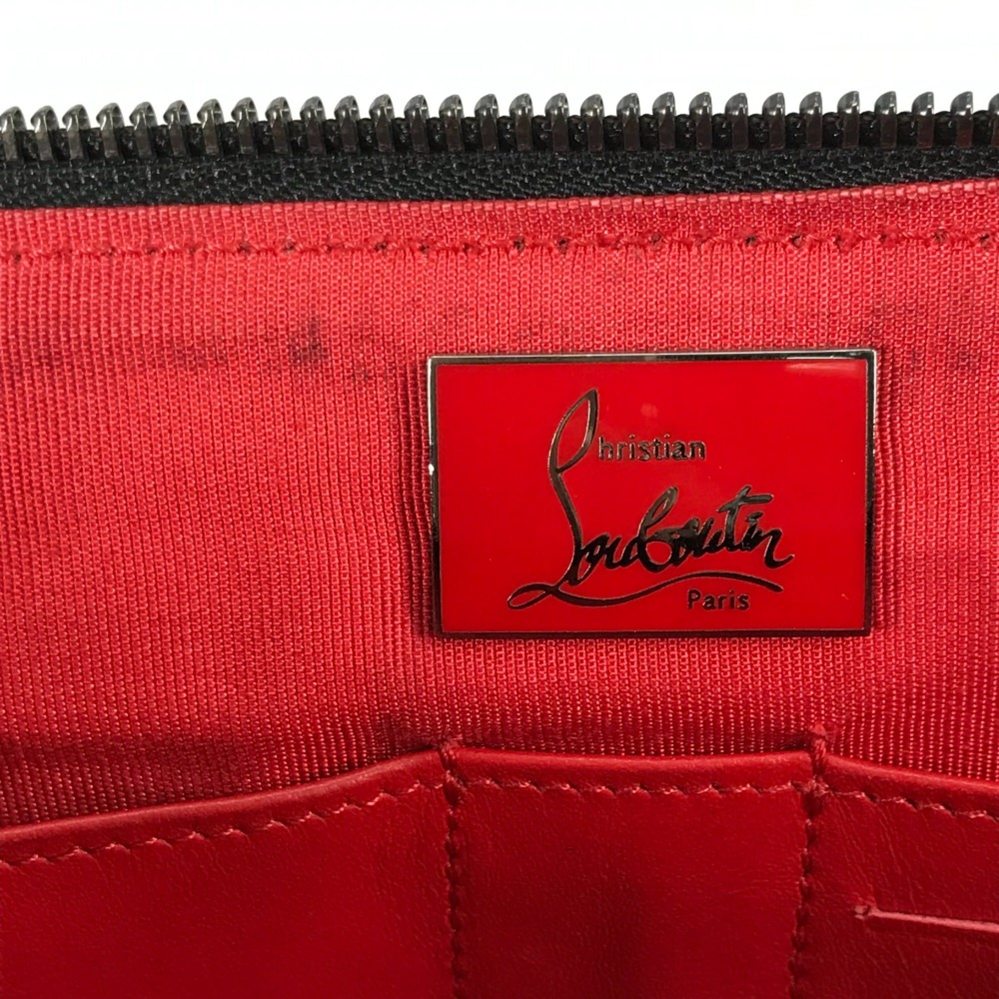 Christian Louboutin Black Leather Clutch Bag (Pre-Owned)