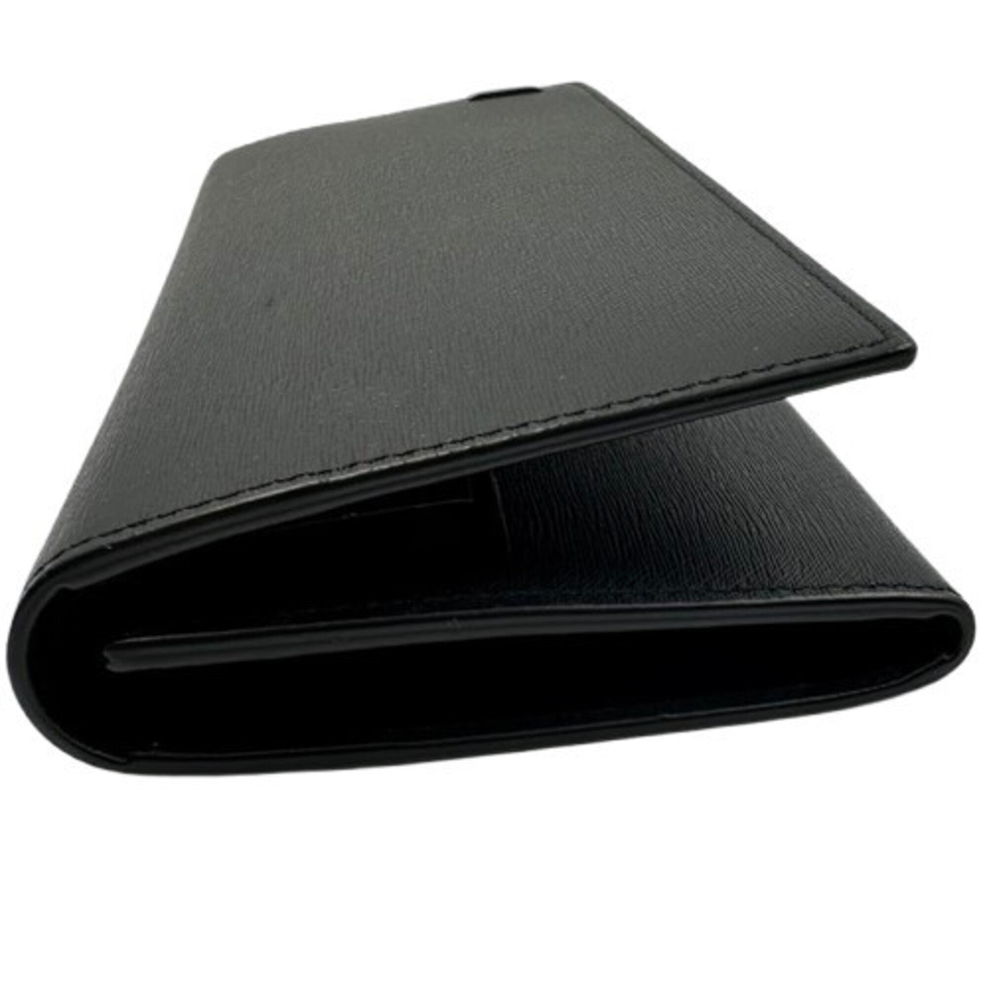 Dunhill Black Leather Long Wallet (Bi-Fold) (Pre-Owned)