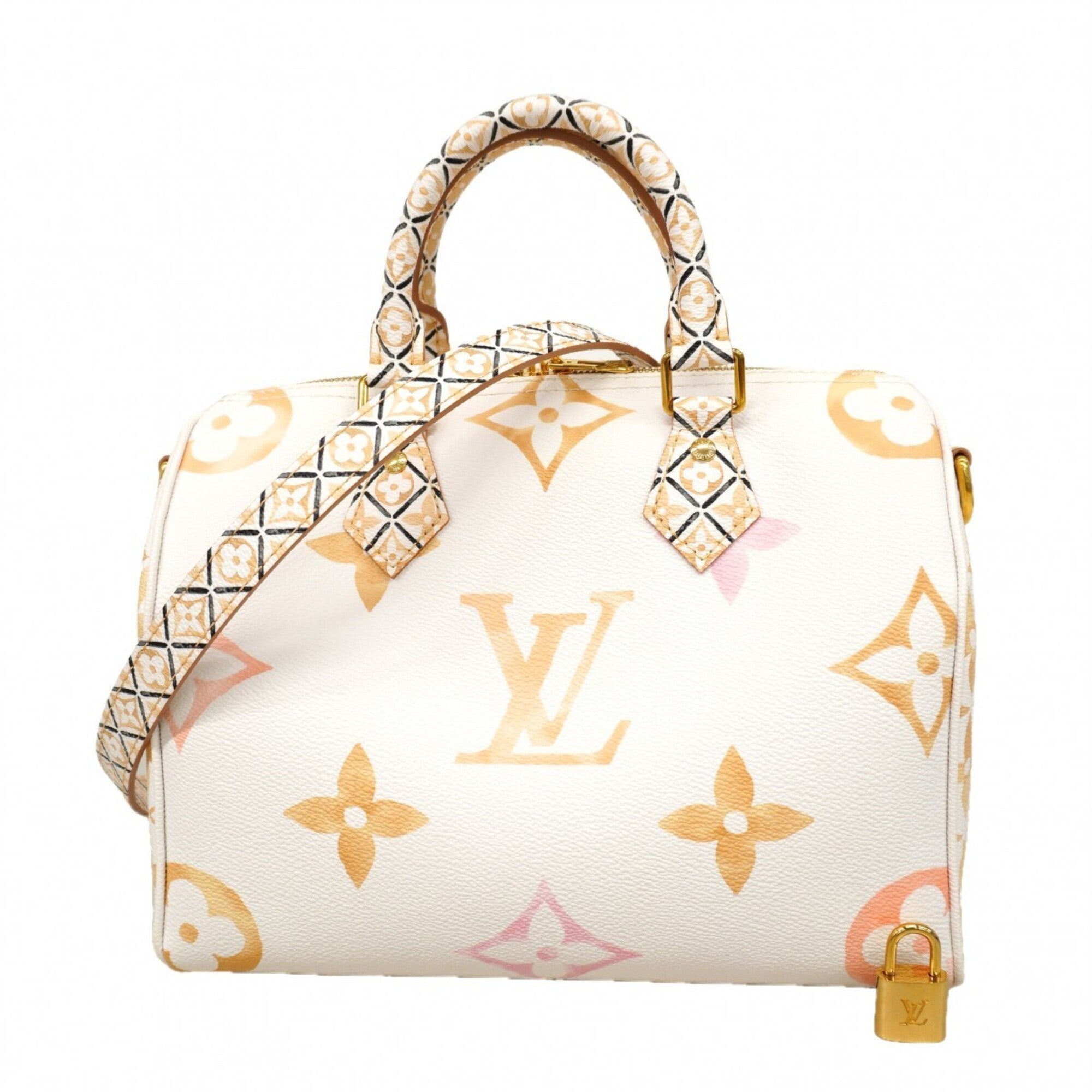 Louis Vuitton Beige White Handbag (Pre-Owned)