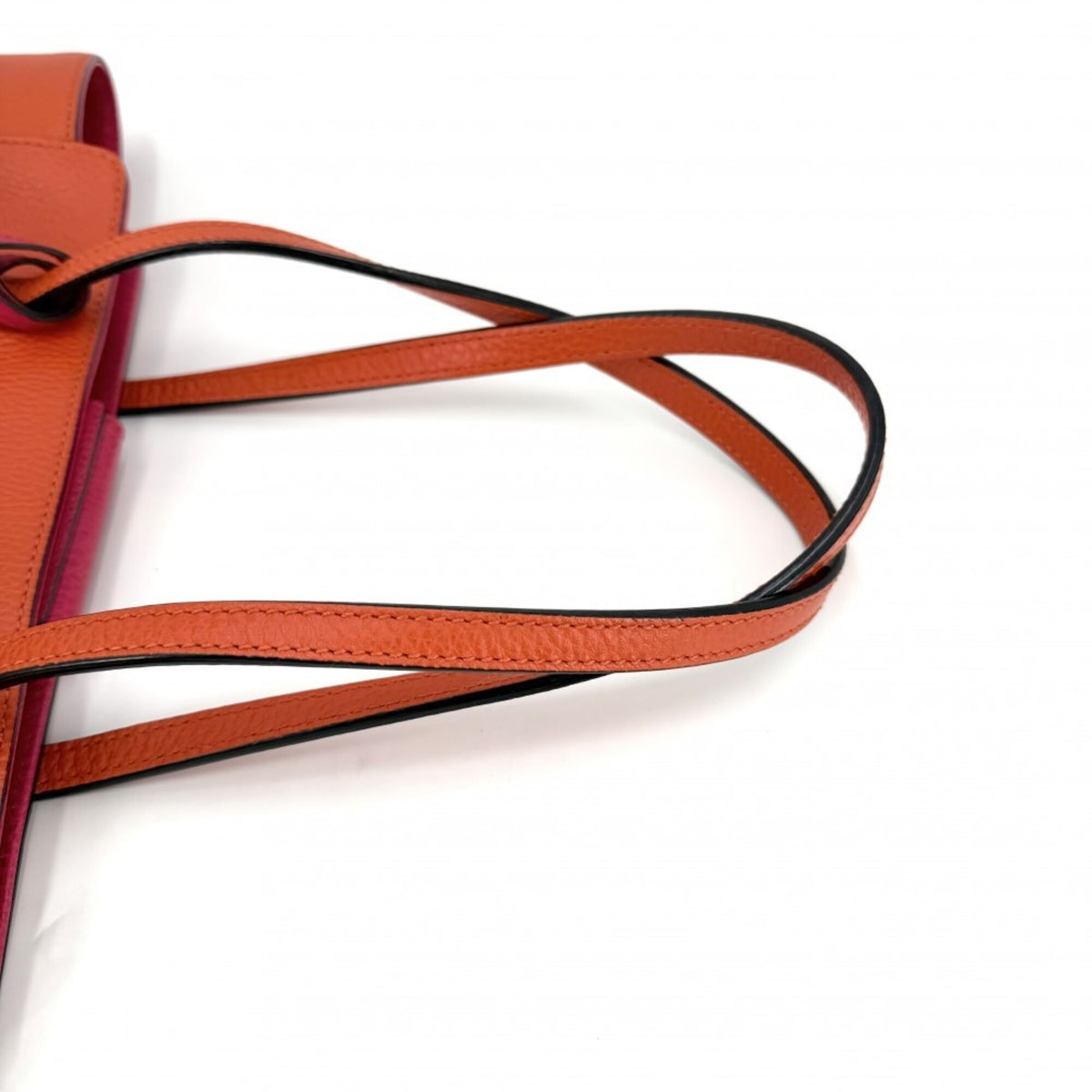 Gucci Orange Pink Leather Handbag Tote Bag (Pre-Owned)