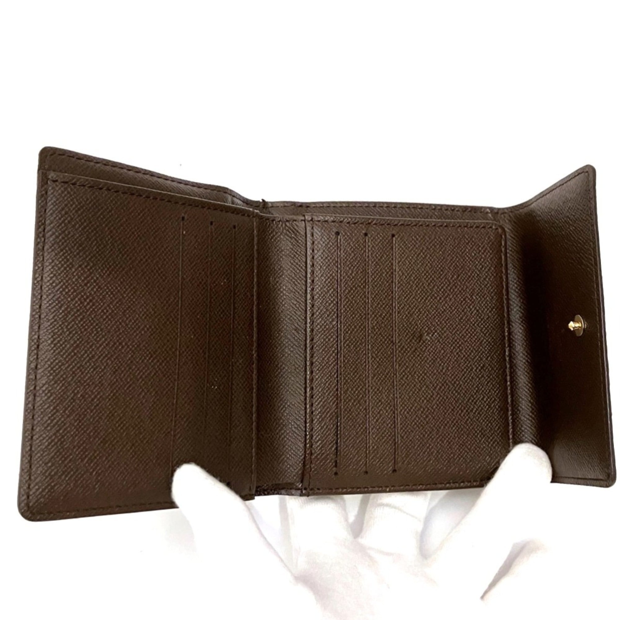 Louis Vuitton Brown Pvc Leather Wallet (Tri-Fold) (Pre-Owned)