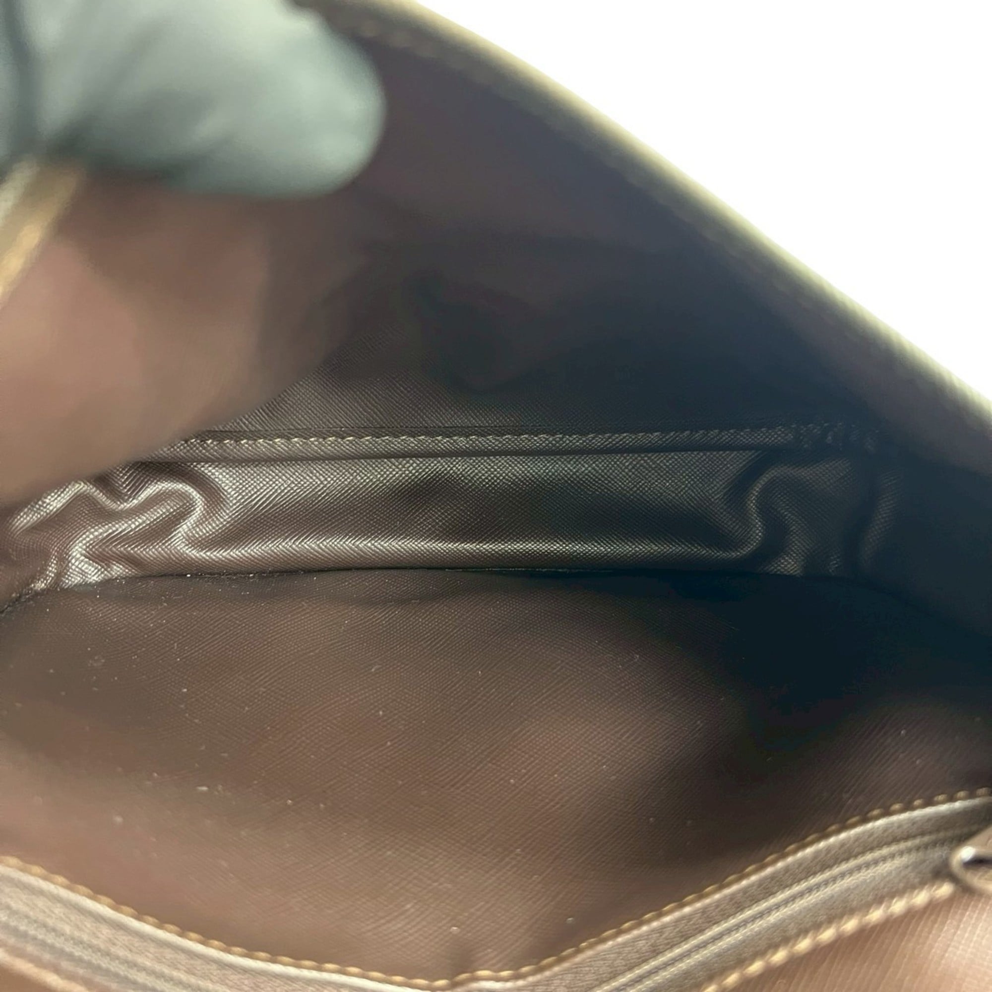 Burberry Brown Khaki Canvas Leather Shoulder Bag (Pre-Owned)