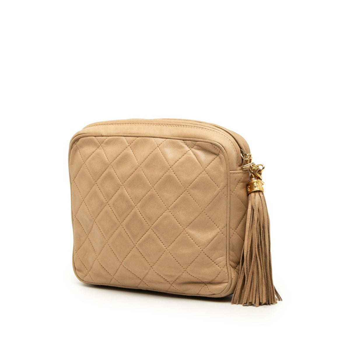 Chanel Beige Leather Shoulder Bag (Pre-Owned)