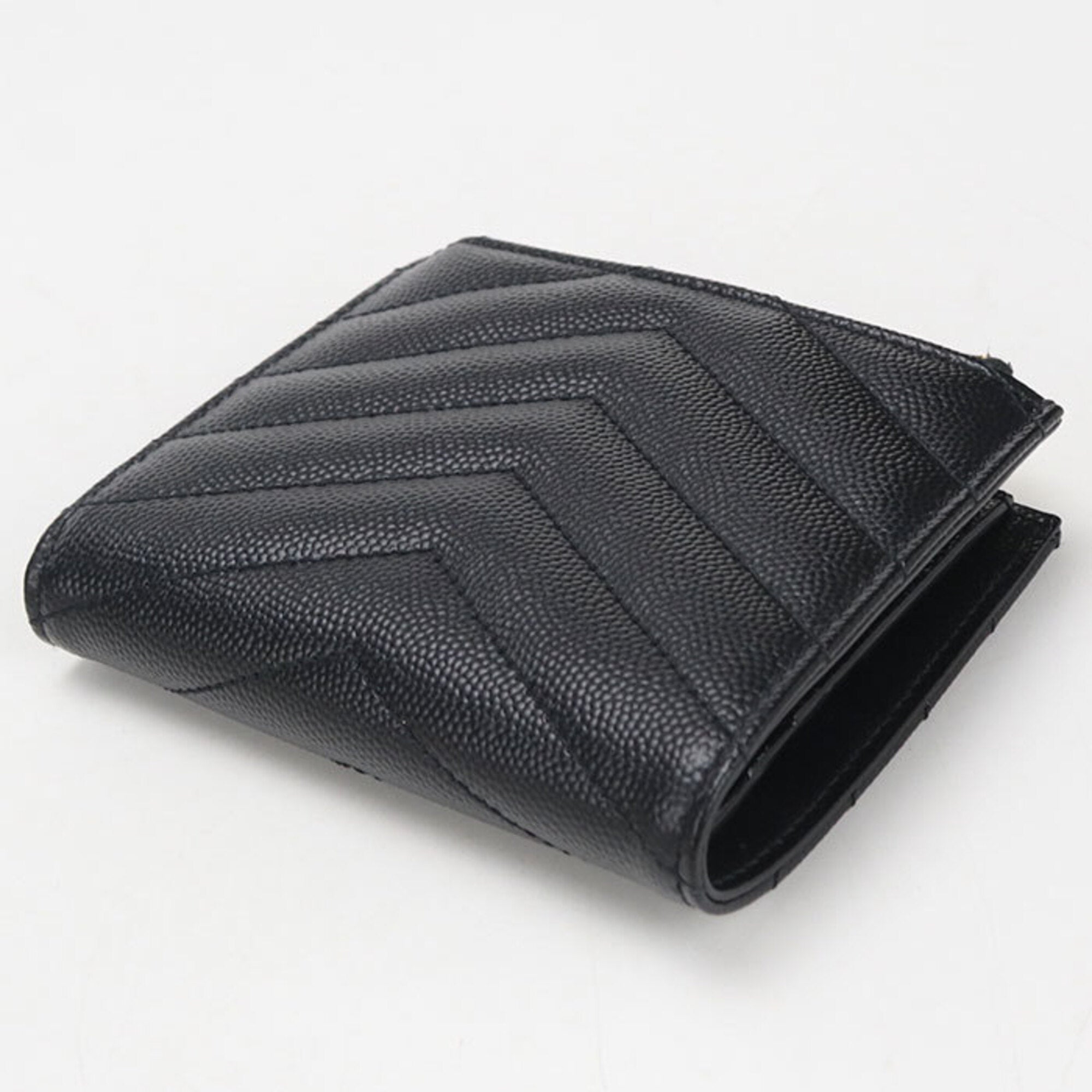 Saint Laurent Black Leather Wallet (Bi-Fold) (Pre-Owned)