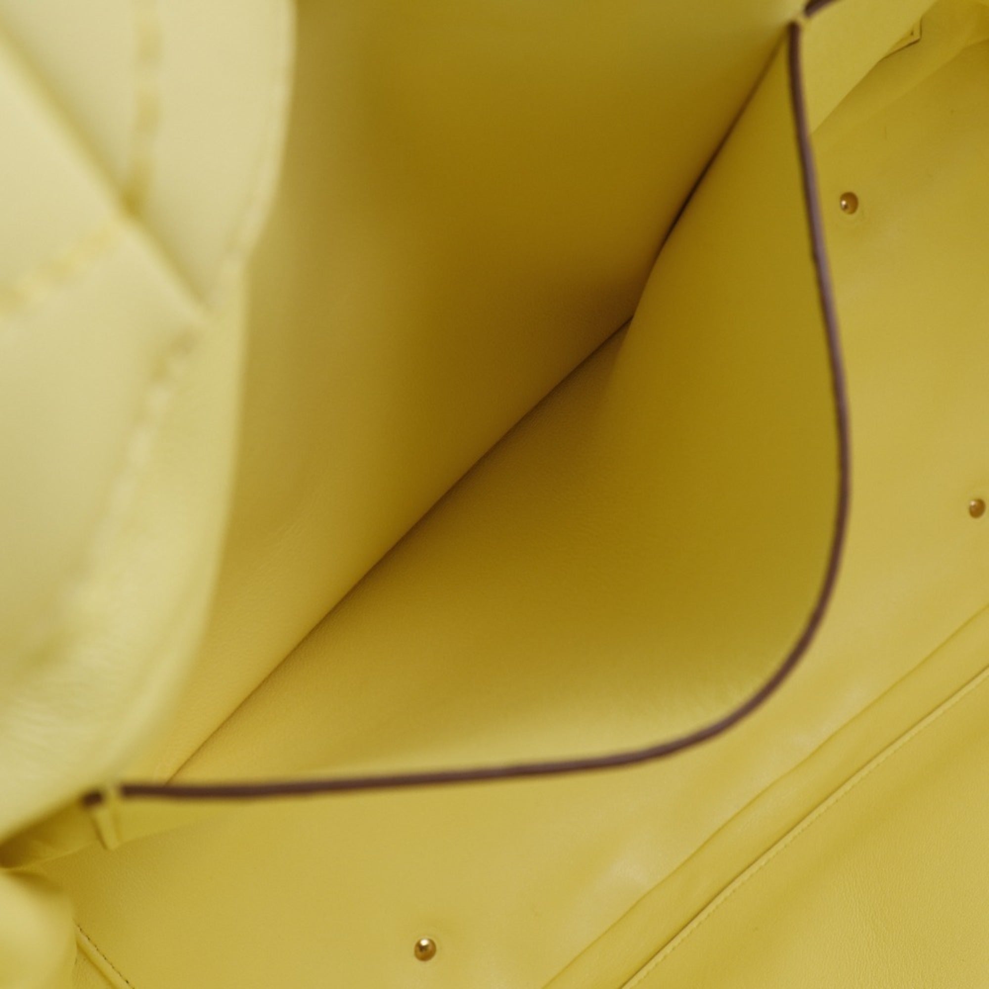 Valentino Gold Yellow Leather Tote Bag (Pre-Owned)
