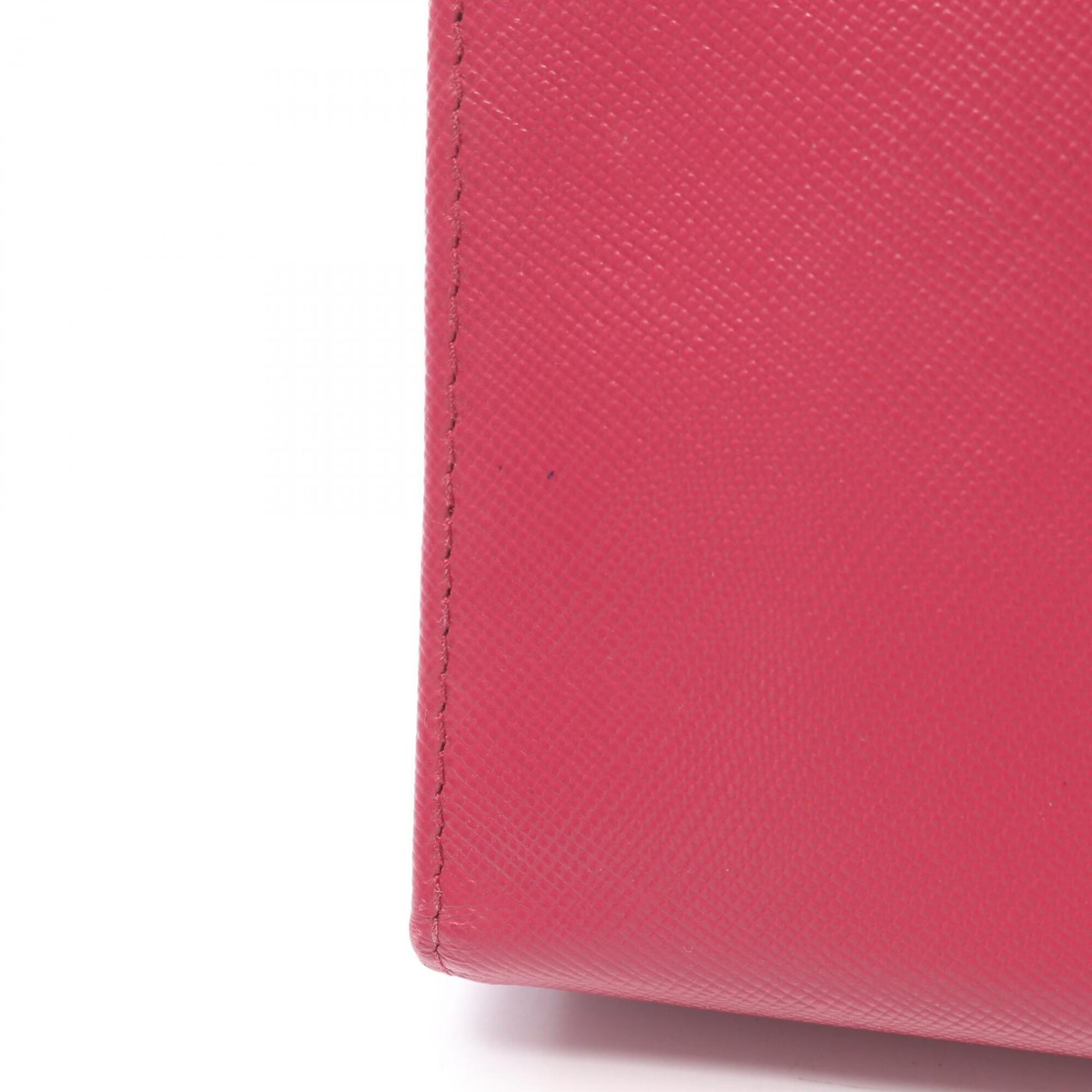 Prada Pink Leather Wallet (Tri-Fold) (Pre-Owned)