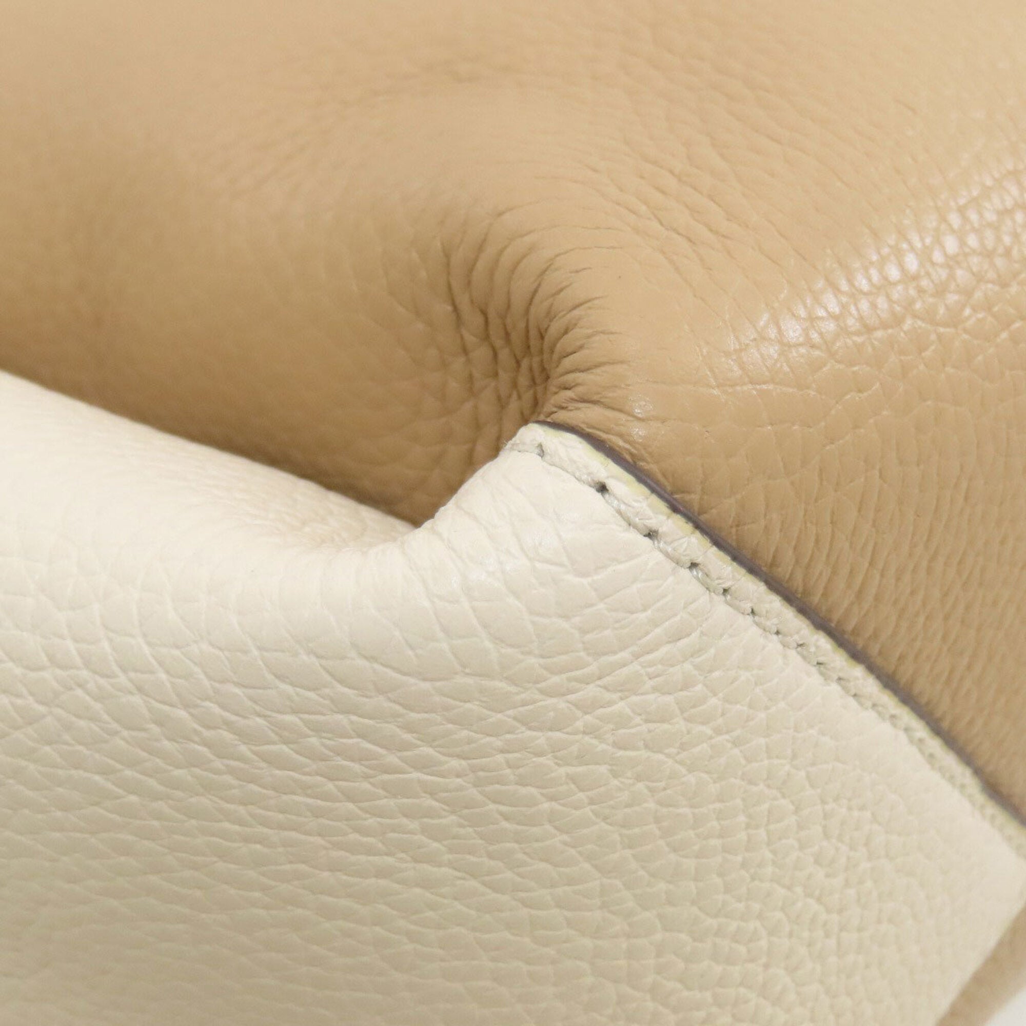 Michael Kors Beige Brown Leather Tote Bag (Pre-Owned)