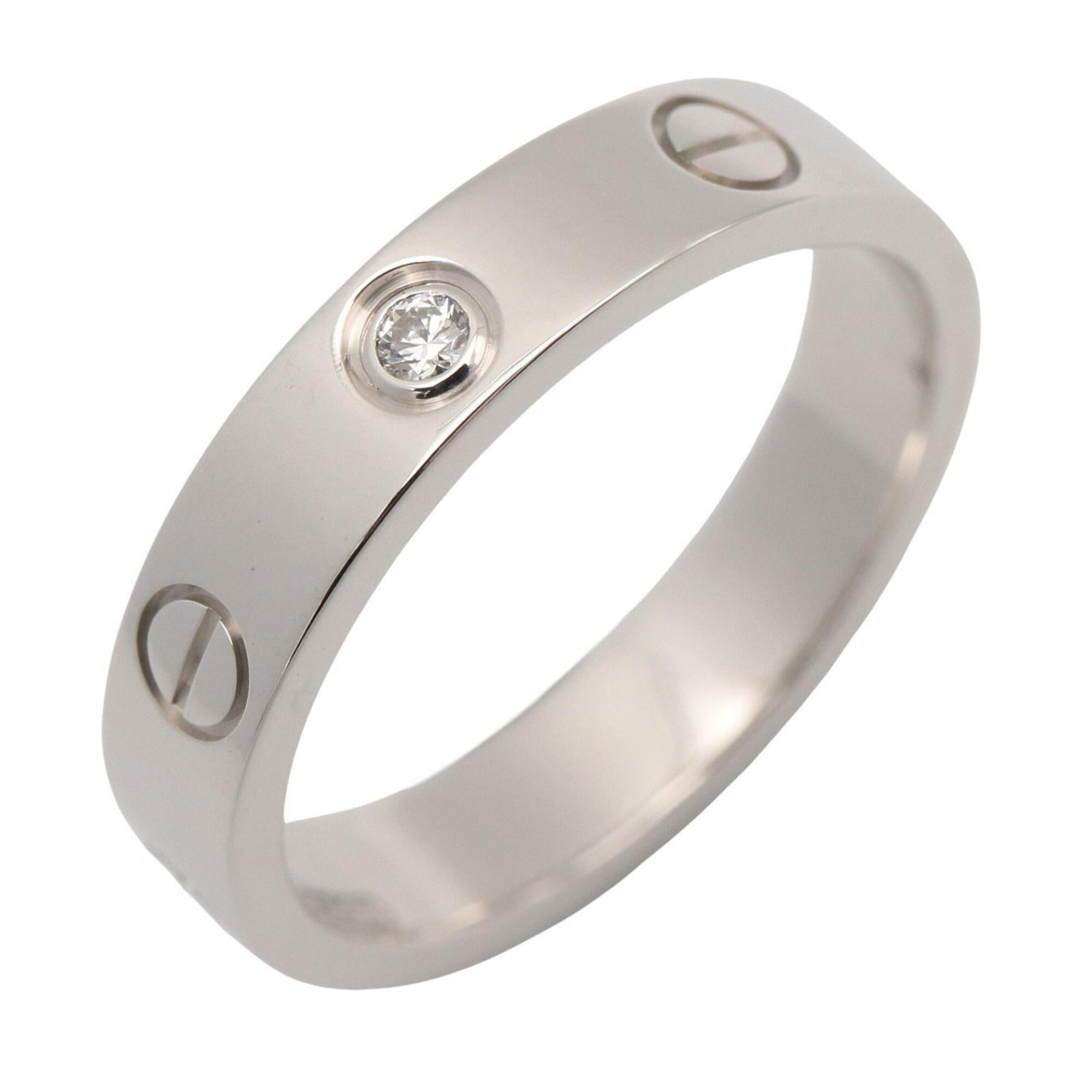 Cartier Silver Clear White Gold (18K) Band Ring (Pre-Owned)
