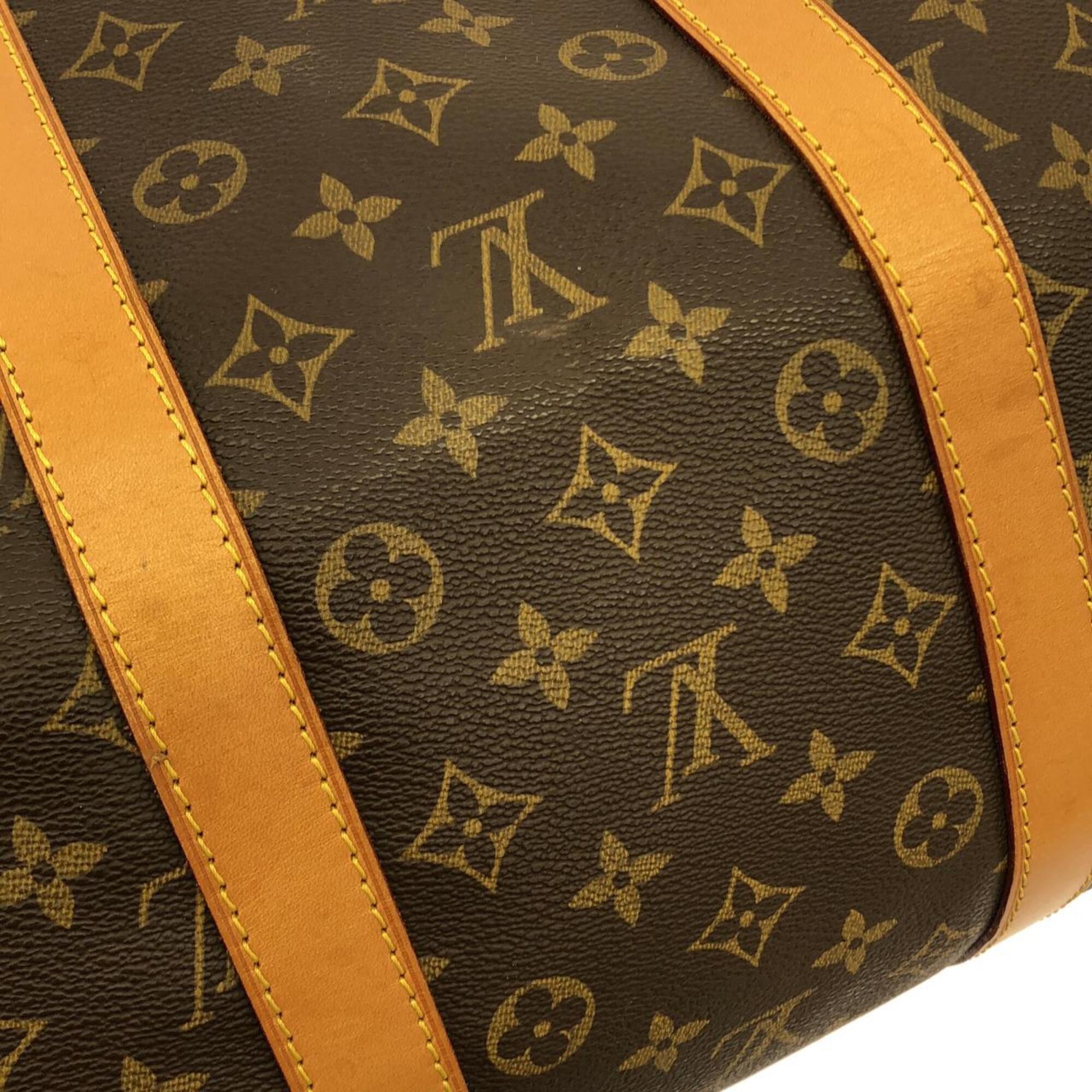 Louis Vuitton Monogram Marron Coated Canvas Boston Bag (Pre-Owned)