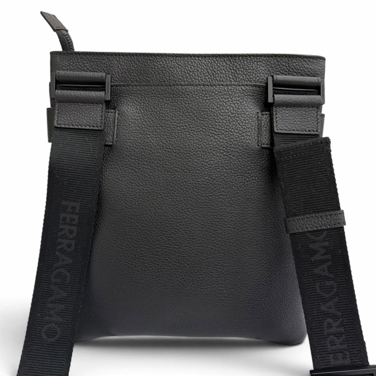 Salvatore Ferragamo Black Leather Crossbody Bag Shoulder Bag (Pre-Owned)