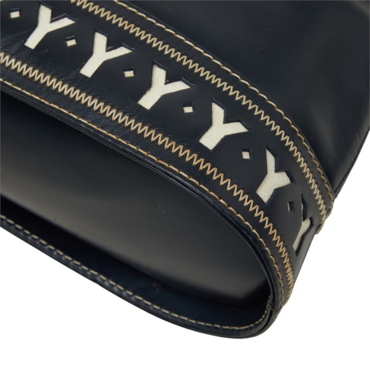 Saint Laurent Navy Leather Handbag Shoulder Bag (Pre-Owned)