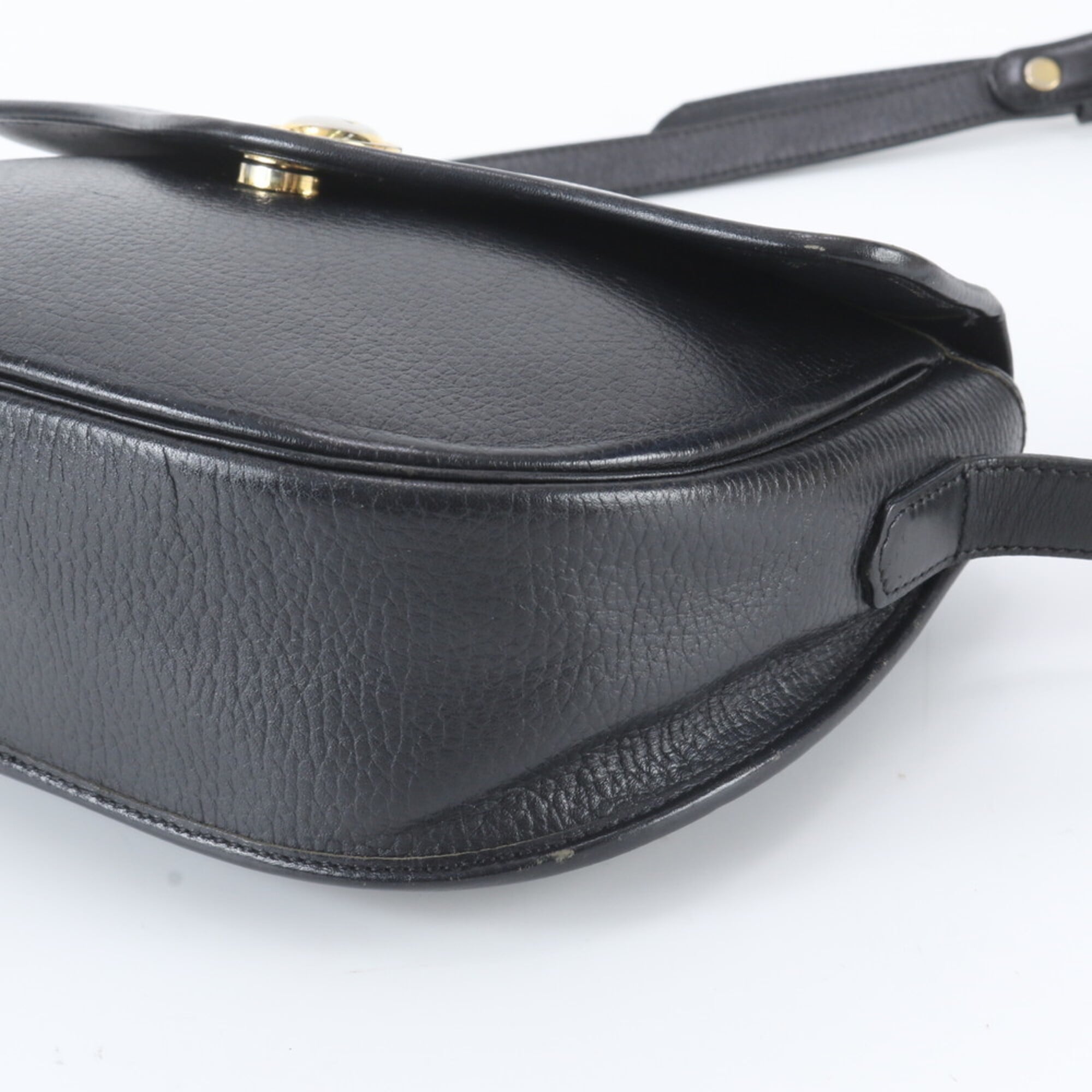 Christian Dior Black Leather Shoulder Bag (Pre-Owned)
