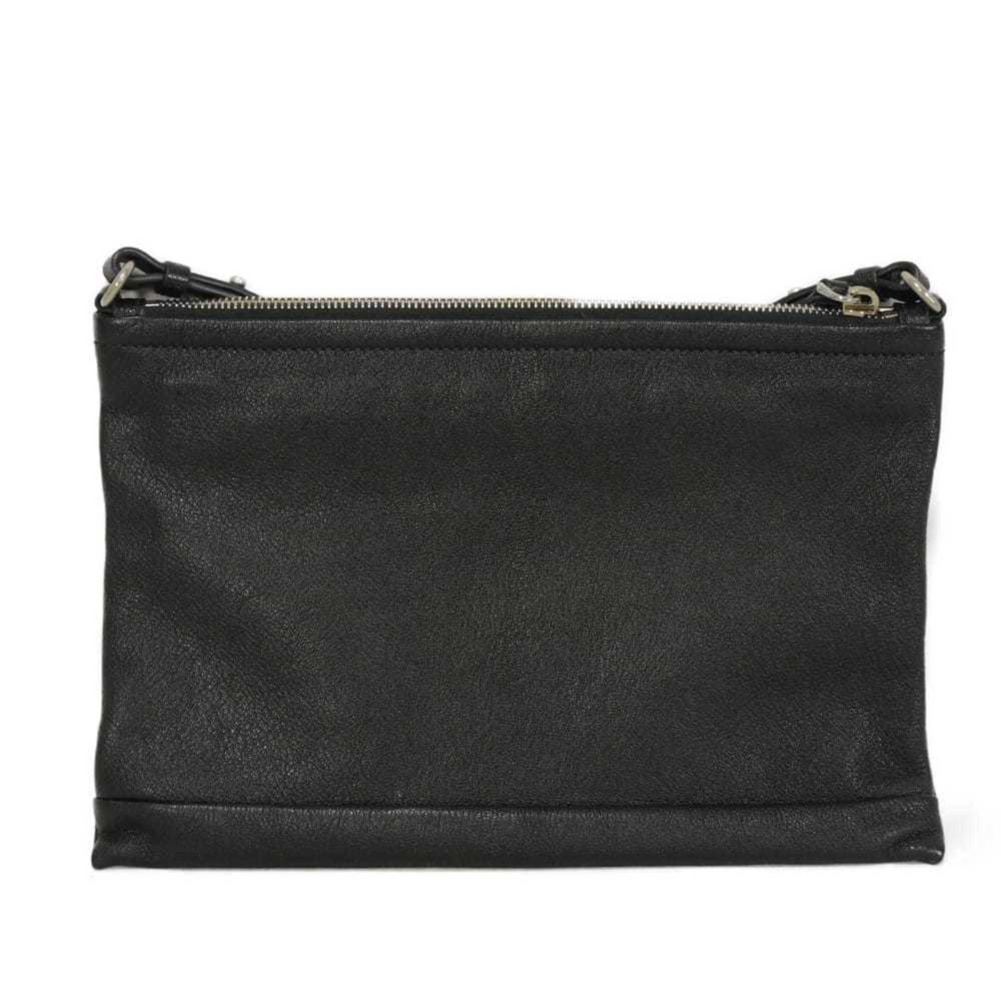 Miu Miu Black Leather Clutch Bag Pochette Shoulder Bag (Pre-Owned)