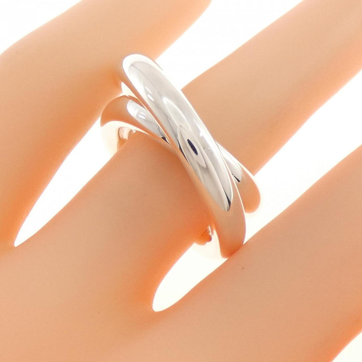 Hermes Silver 925 Band Ring (Pre-Owned)