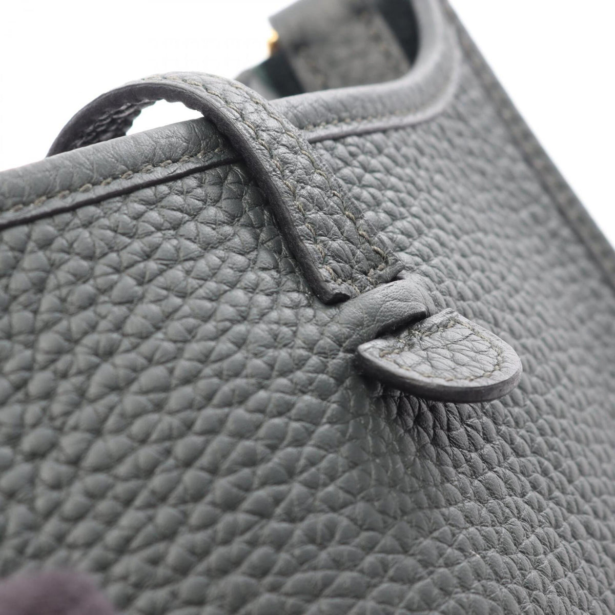 Hermes Green Taurillon Clemence Leather Handbag Shoulder Bag (Pre-Owned)