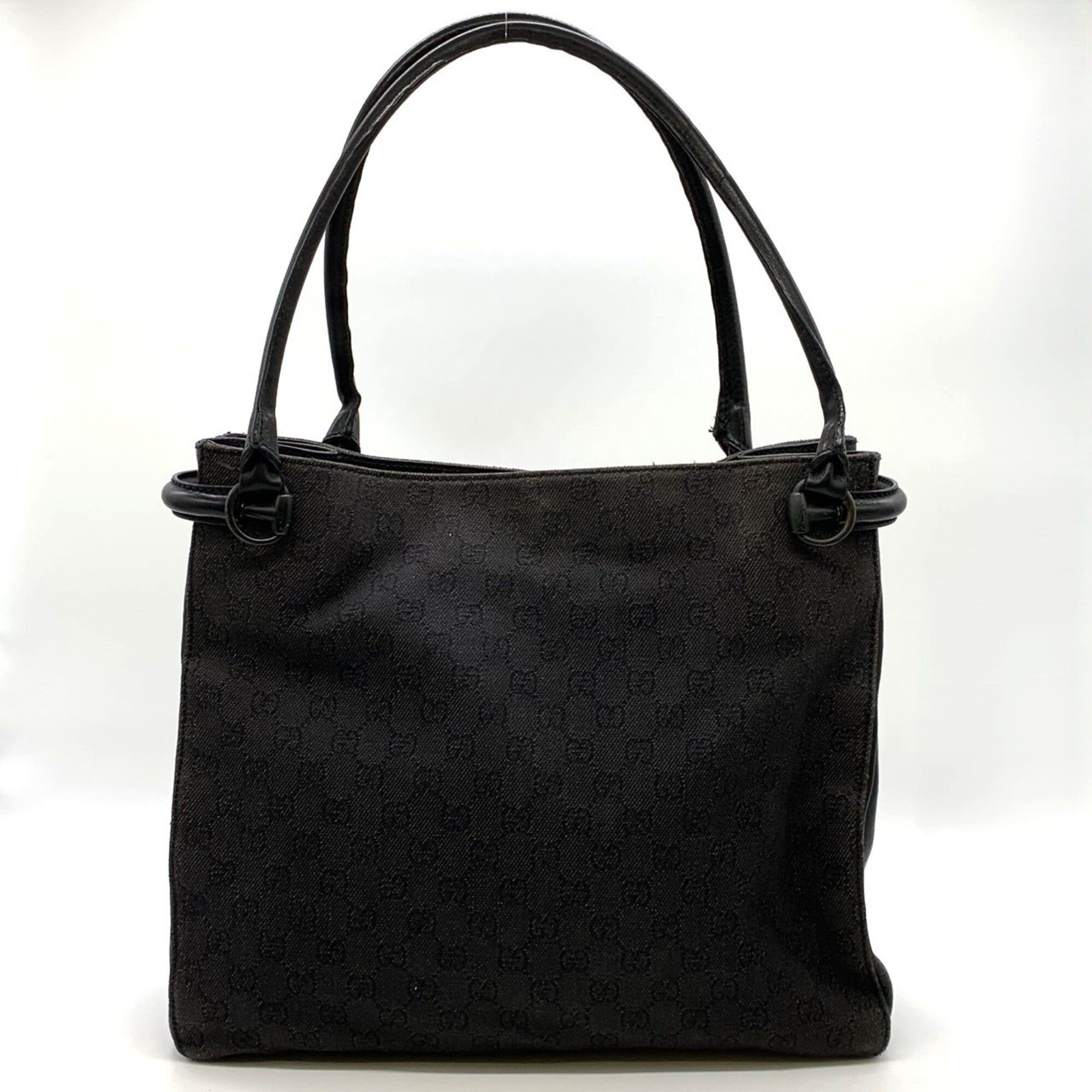 Gucci Gg Canvas Black Gg Canvas Shoulder Bag Tote Bag (Pre-Owned)