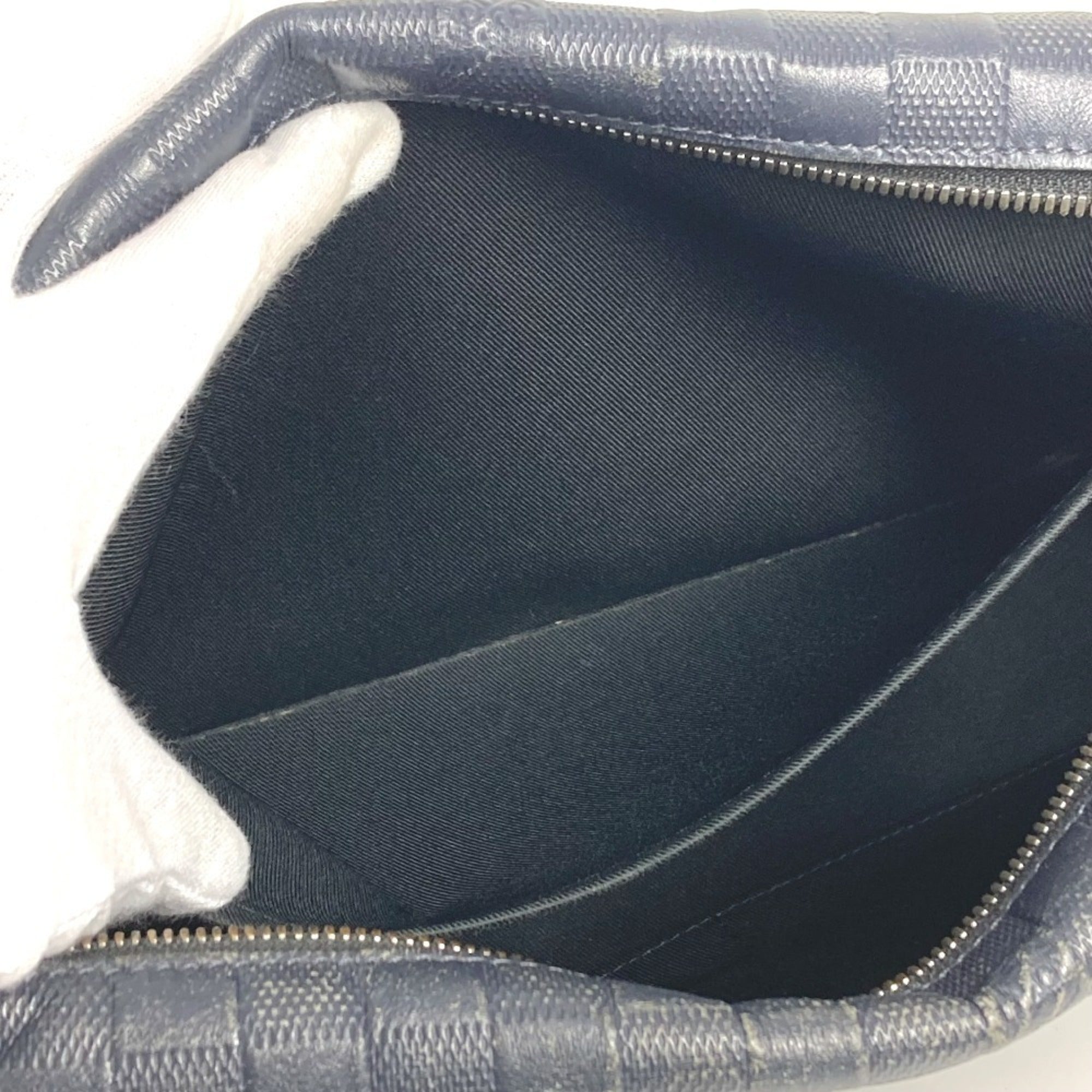 Louis Vuitton Black Galle Navy Damier Infini Shoulder Bag (Pre-Owned)