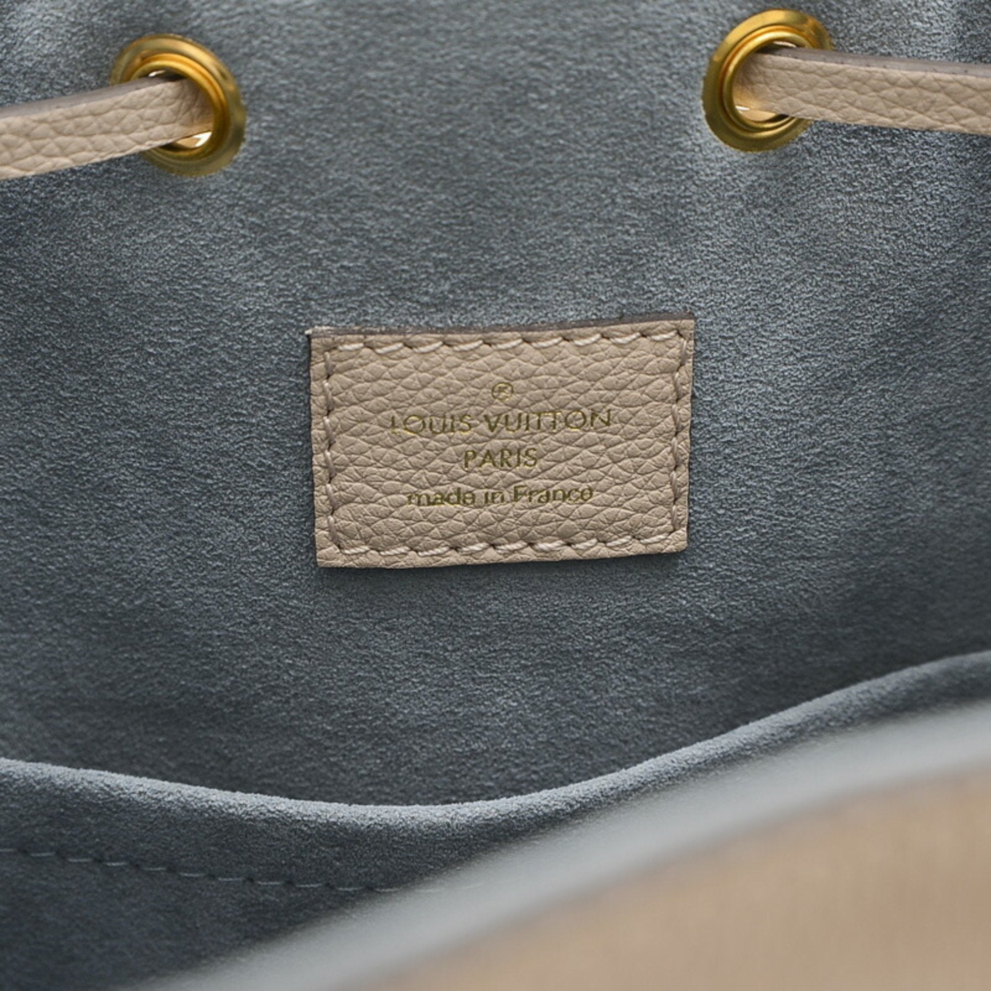 Louis Vuitton Beige Grayish Leather Handbag Shoulder Bag (Pre-Owned)